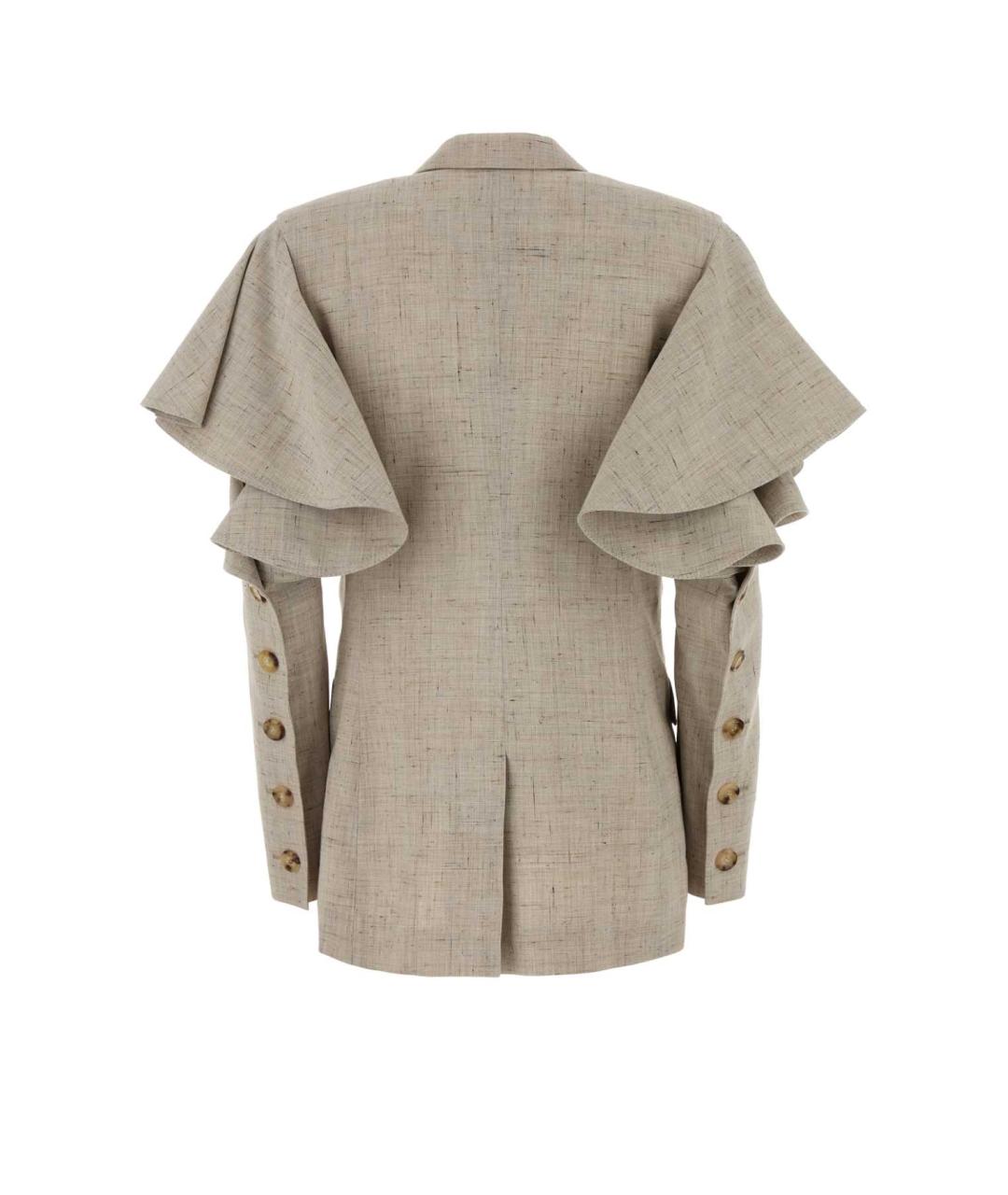 MOSCHINO Бежевый вискозный жакет/пиджак, фото 2