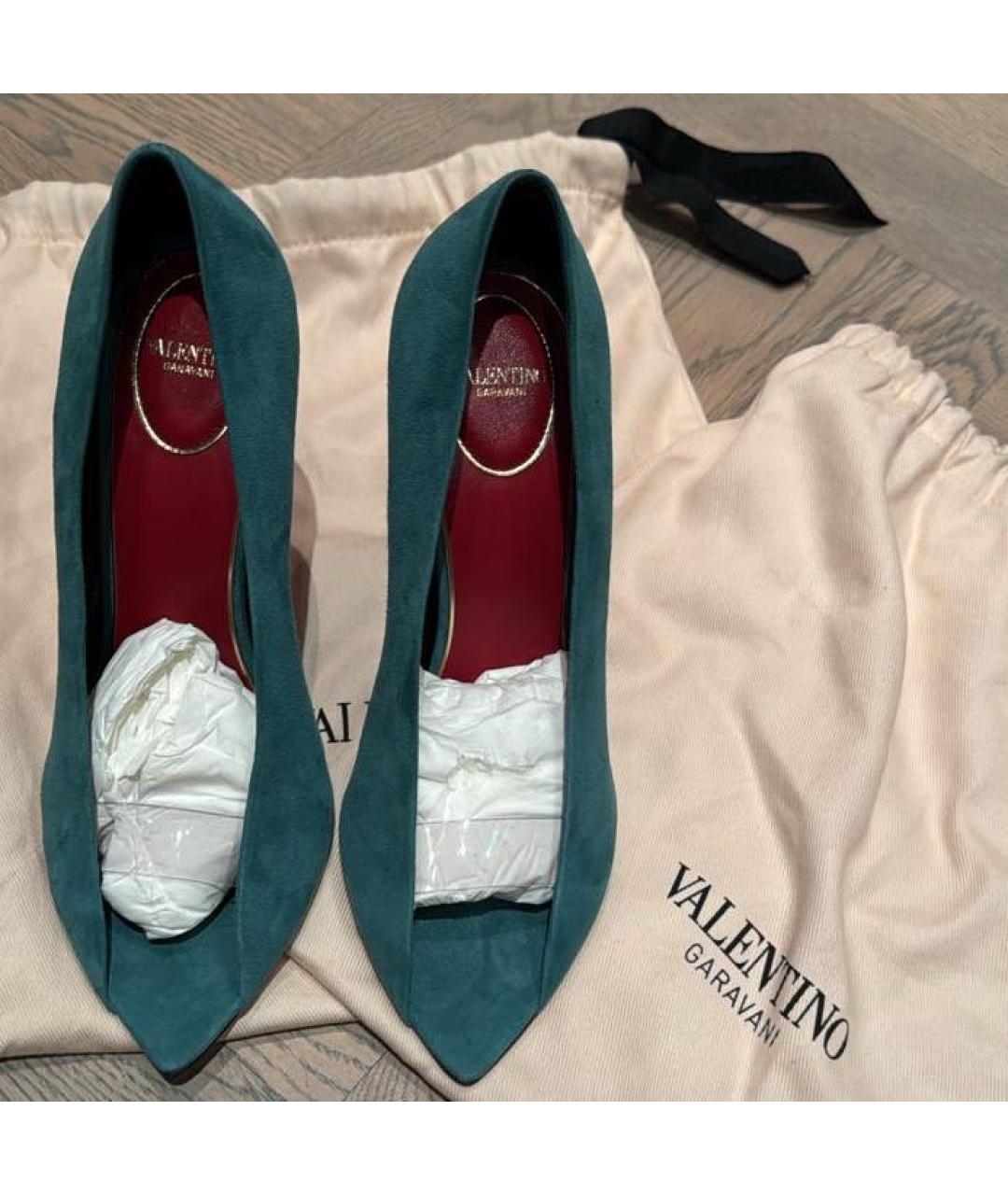 VALENTINO Зеленые замшевые туфли, фото 2