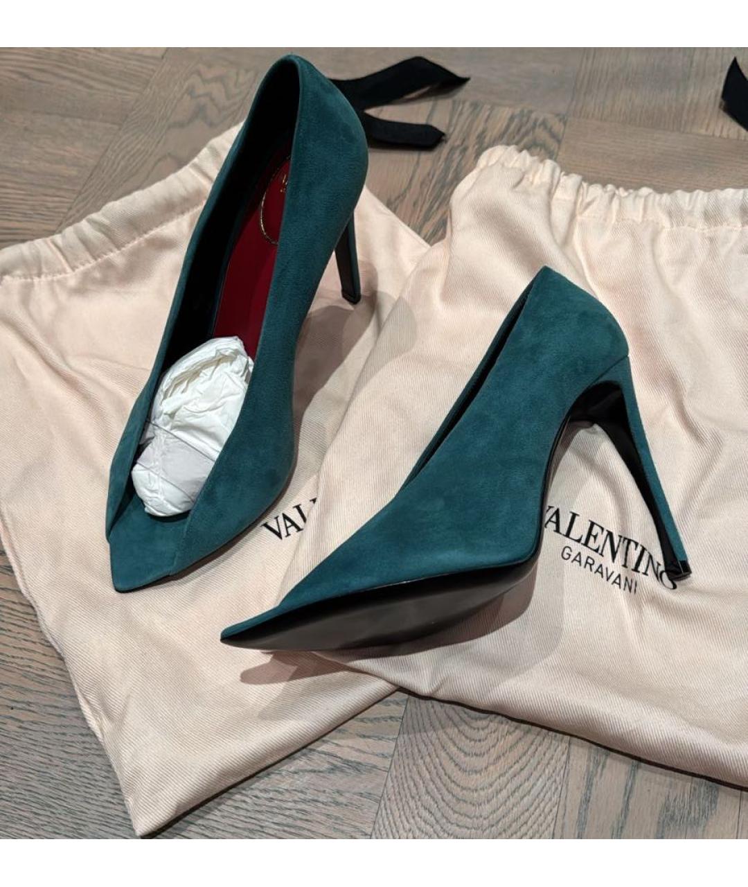 VALENTINO Зеленые замшевые туфли, фото 3