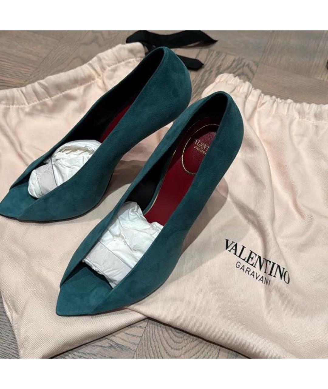 VALENTINO Зеленые замшевые туфли, фото 4