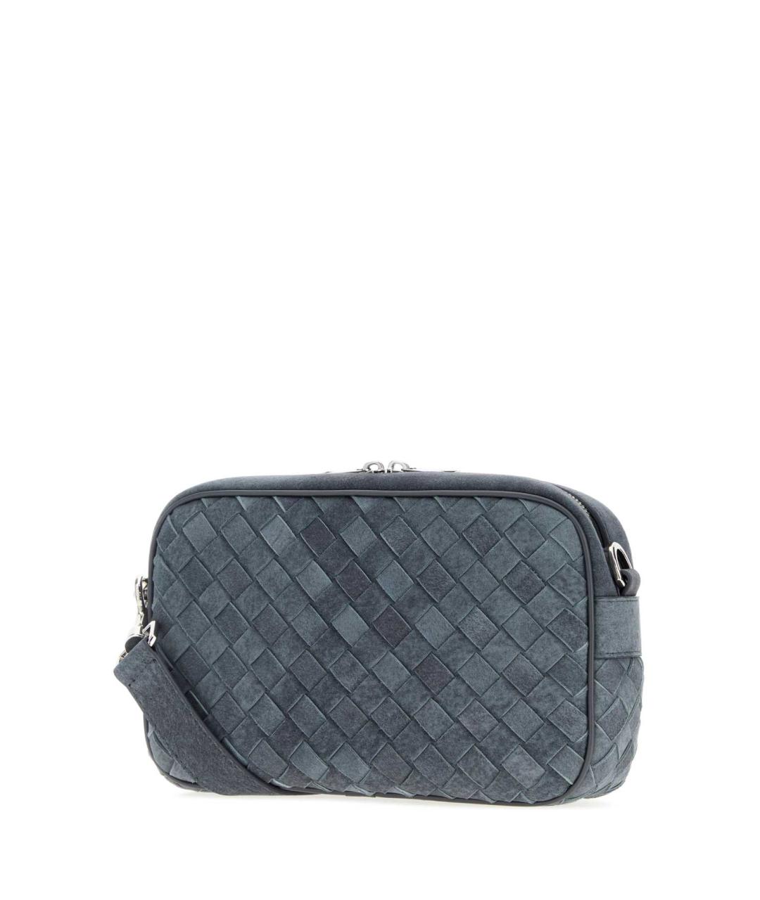 BOTTEGA VENETA Голубая замшевая сумка на плечо, фото 2