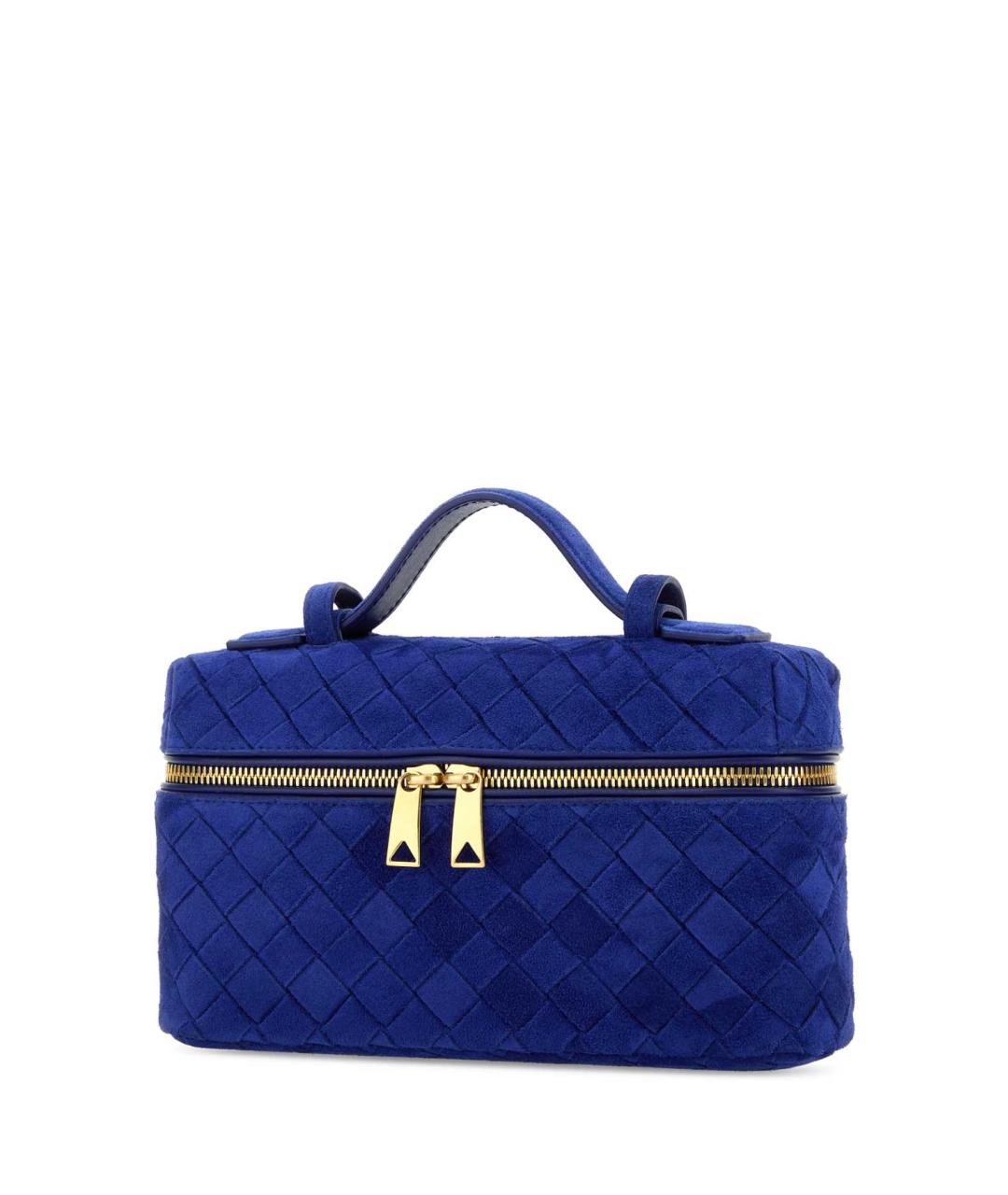 BOTTEGA VENETA Синяя замшевая сумка с короткими ручками, фото 2