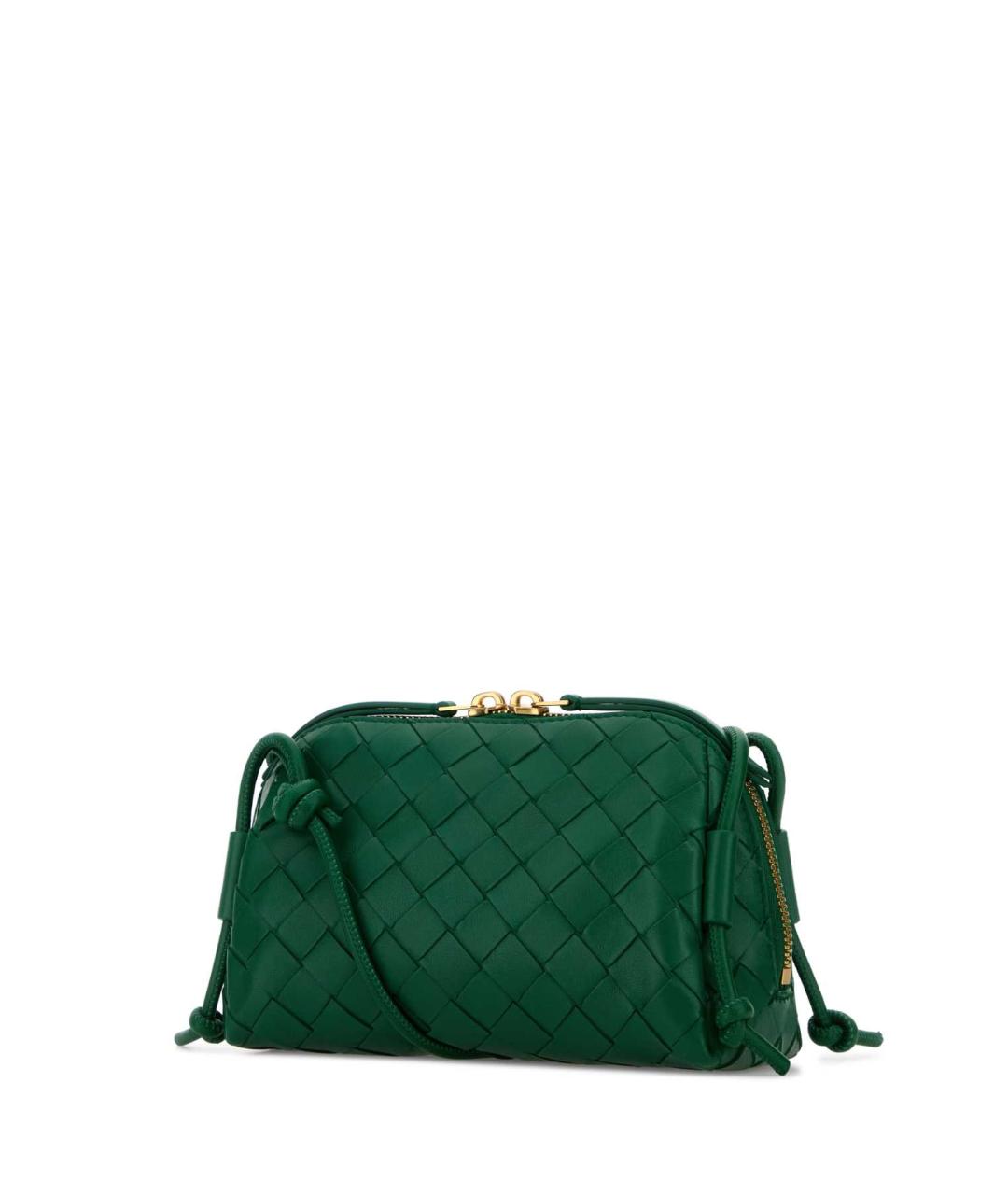 BOTTEGA VENETA Зеленая кожаная сумка через плечо, фото 2