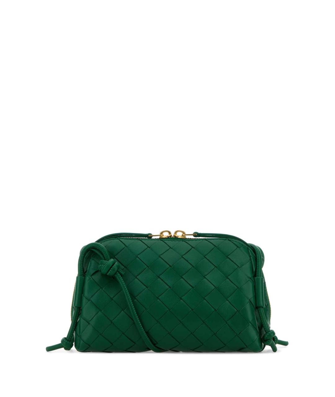 BOTTEGA VENETA Зеленая кожаная сумка через плечо, фото 1