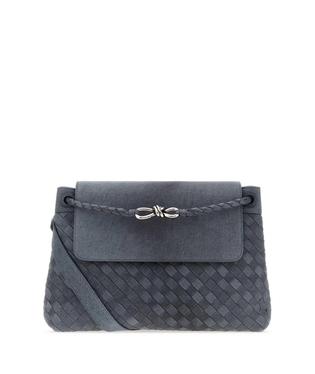 BOTTEGA VENETA Голубая замшевая сумка на плечо, фото 1