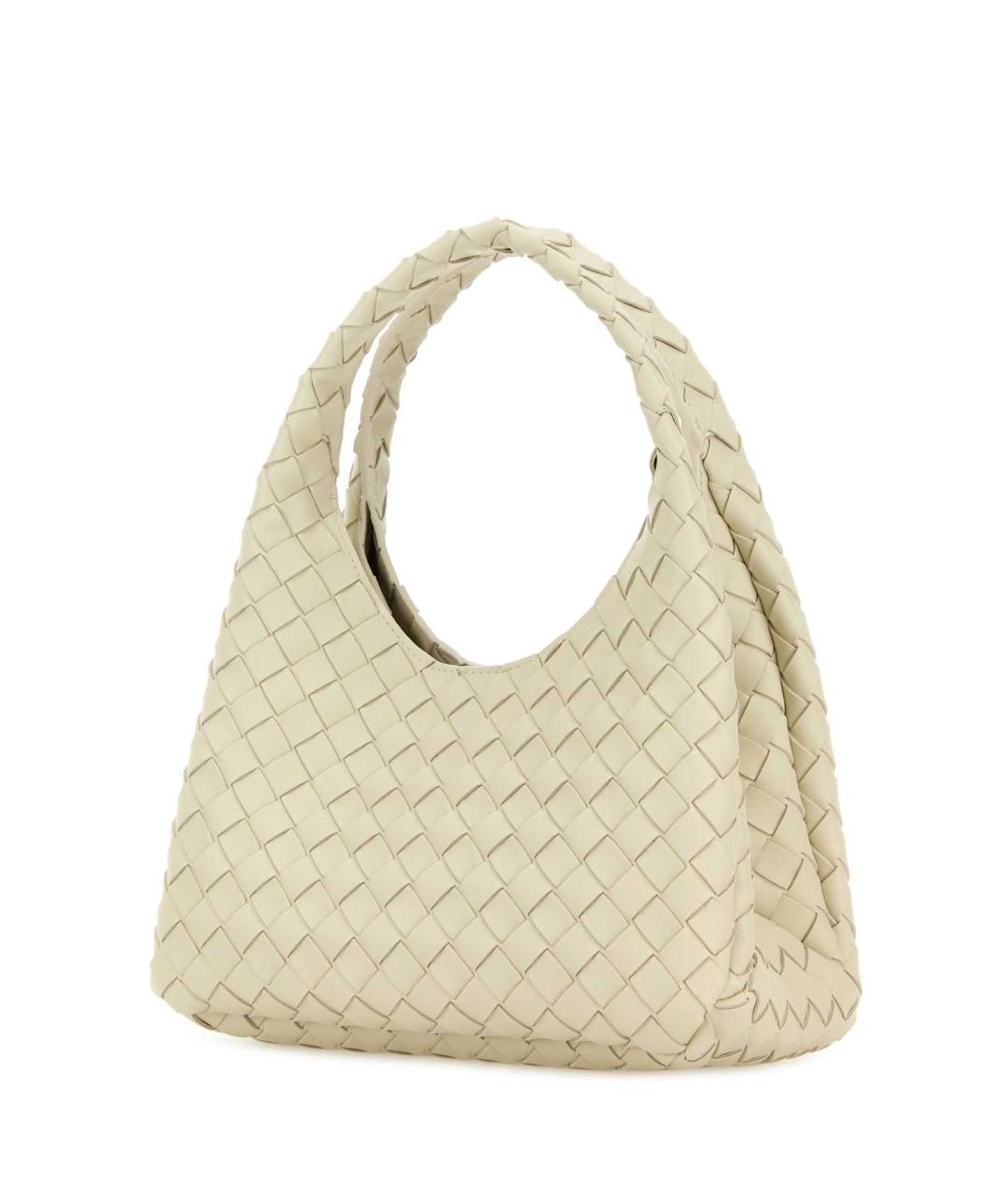 BOTTEGA VENETA Белая кожаная сумка с короткими ручками, фото 2