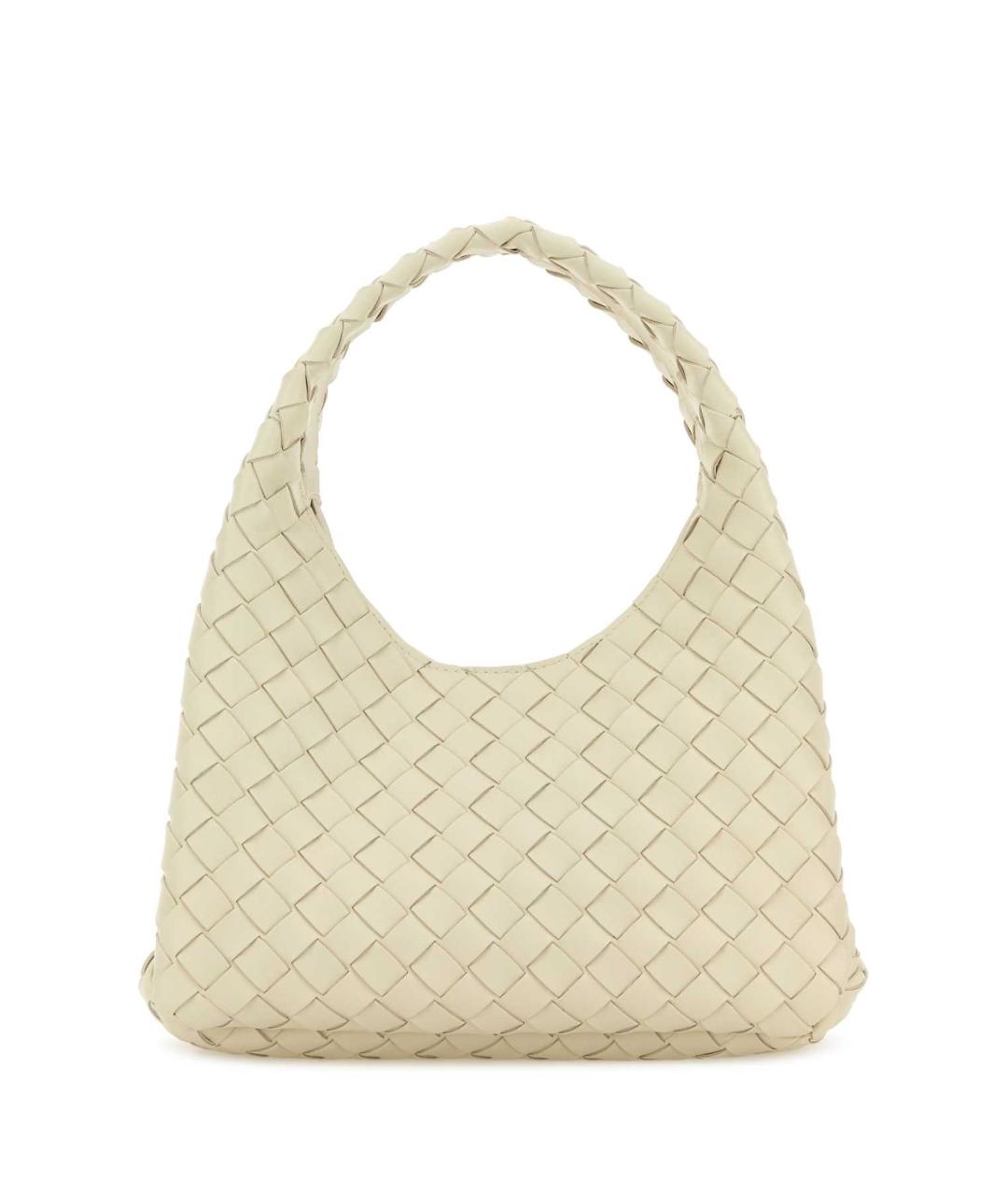 BOTTEGA VENETA Белая кожаная сумка с короткими ручками, фото 1