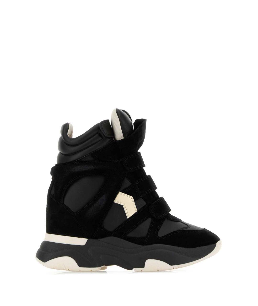 ISABEL MARANT Черные кожаные кроссовки, фото 1