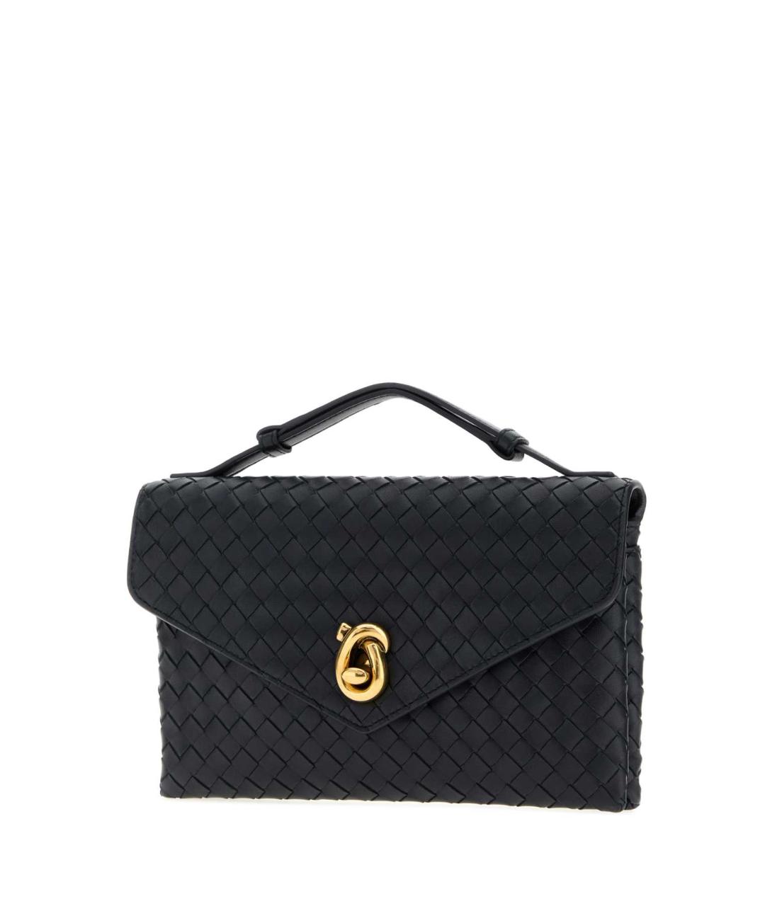 BOTTEGA VENETA Синяя кожаная сумка с короткими ручками, фото 2