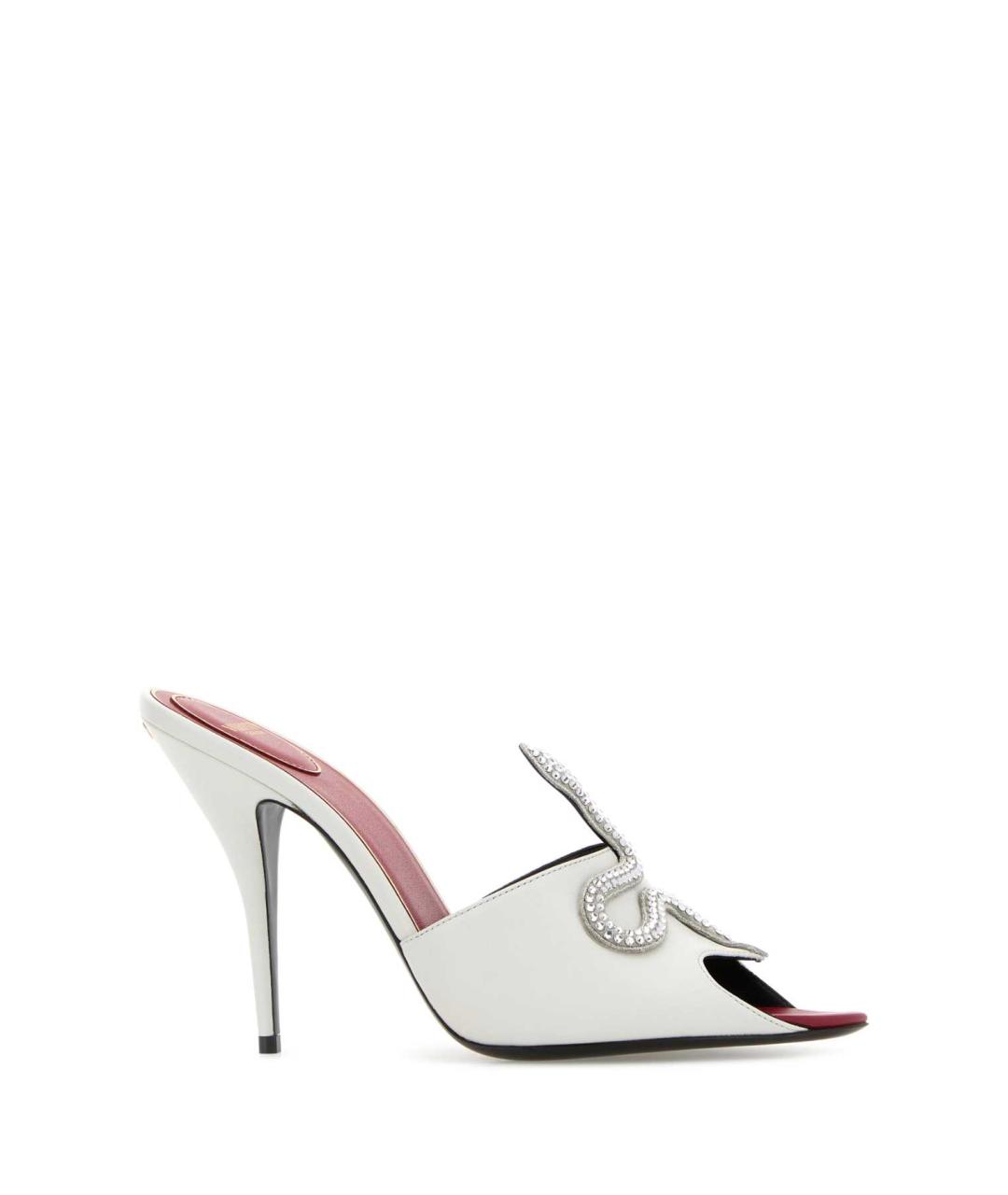 VALENTINO Белые кожаные мюли, фото 1