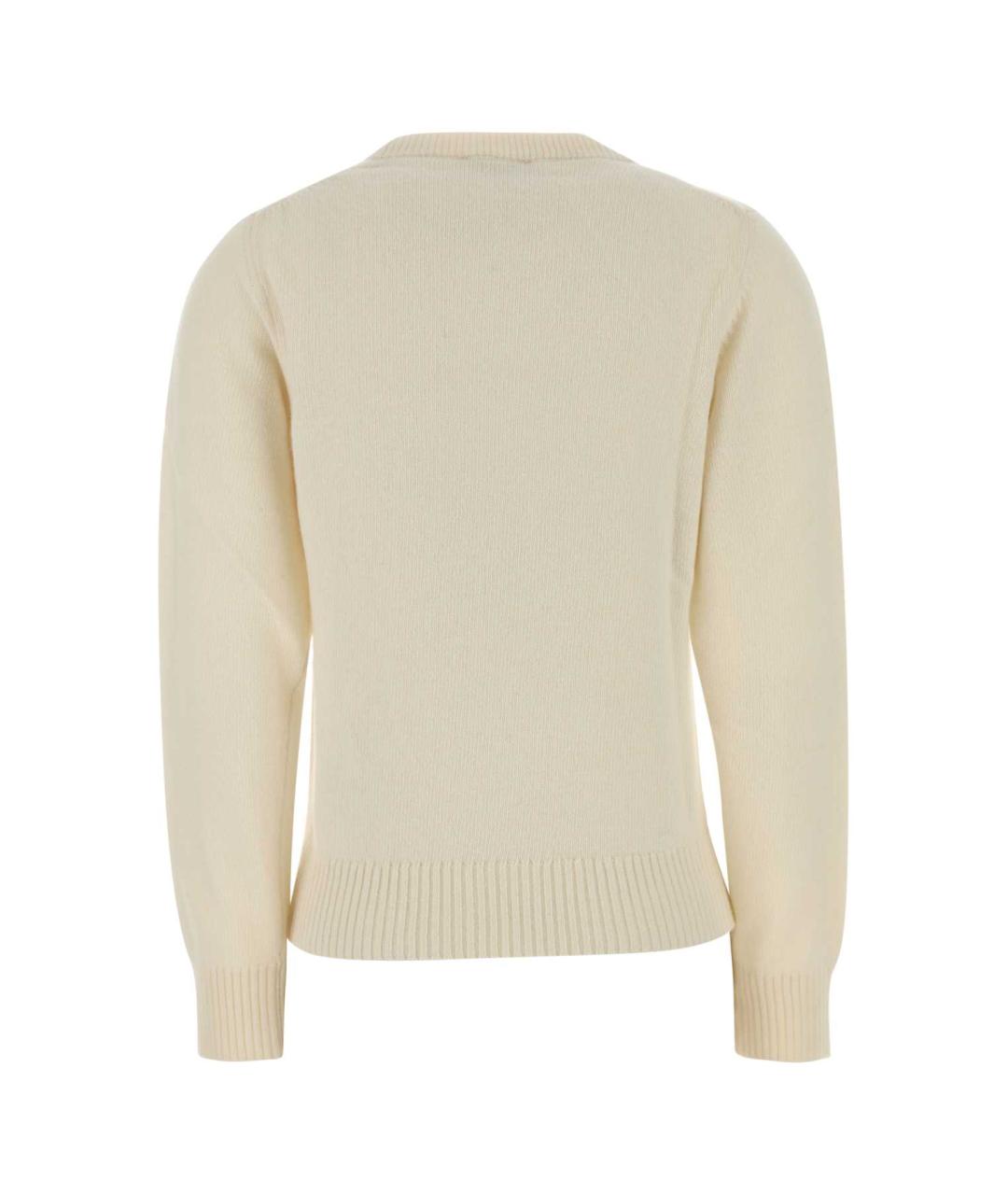 GANNI Белый шерстяной джемпер / свитер, фото 2