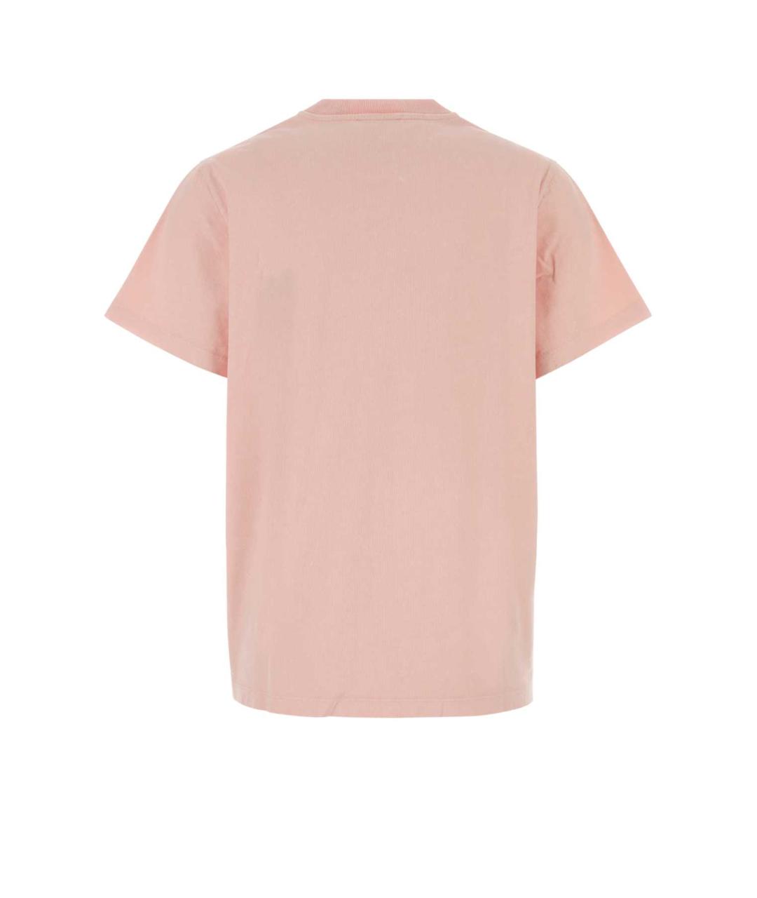 GANNI Розовая хлопковая футболка, фото 2