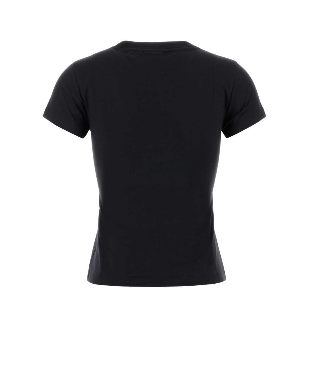 GANNI Черная хлопковая футболка, фото 2