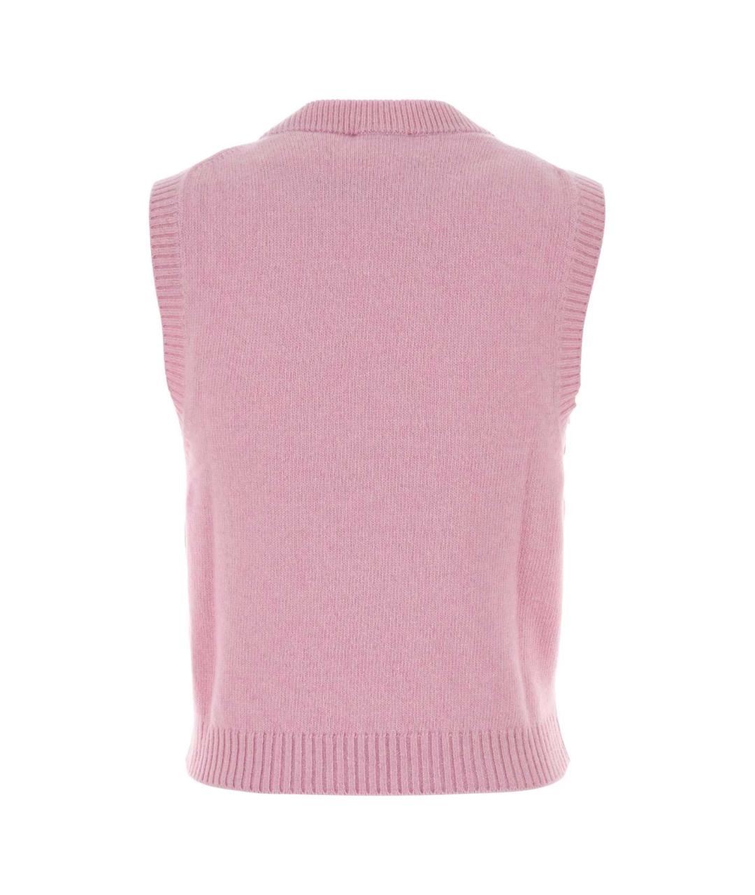 GANNI Розовый шерстяной жилет, фото 2