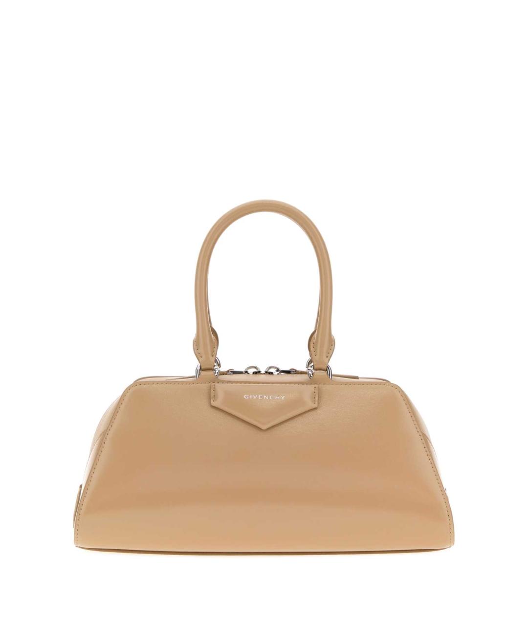 GIVENCHY Бежевая кожаная сумка с короткими ручками, фото 1