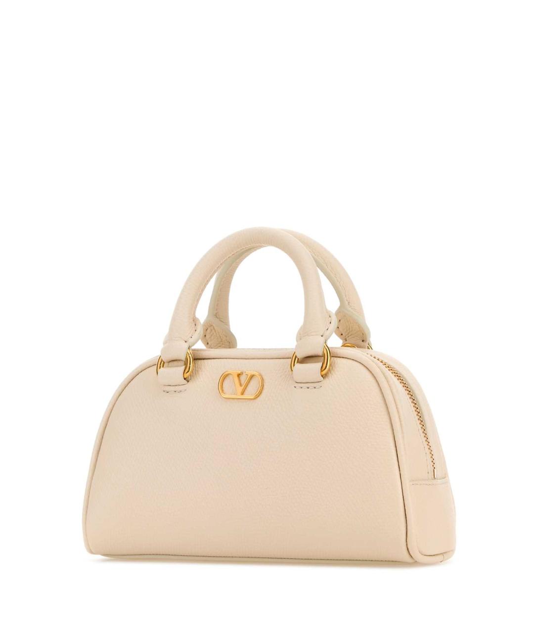 VALENTINO Белая кожаная сумка с короткими ручками, фото 2
