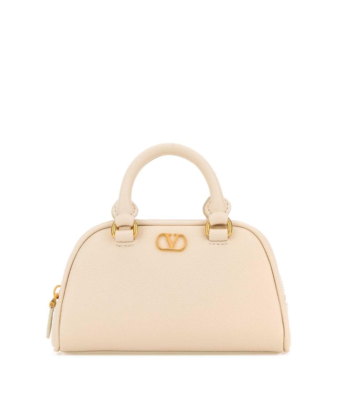 VALENTINO Белая кожаная сумка с короткими ручками, фото 1