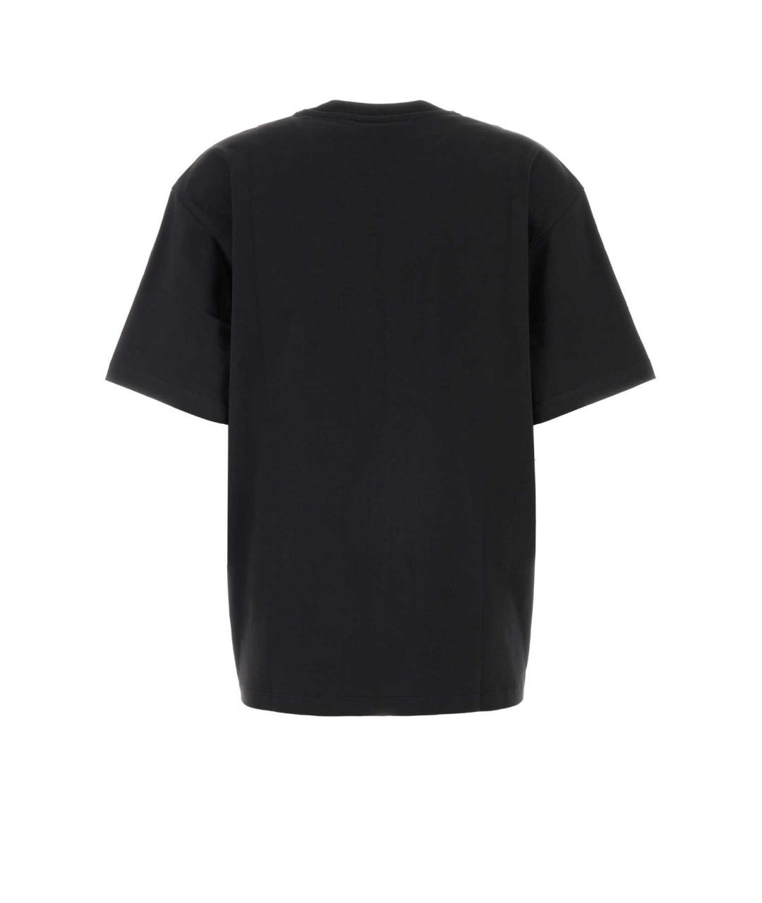 GANNI Черная хлопковая футболка, фото 2