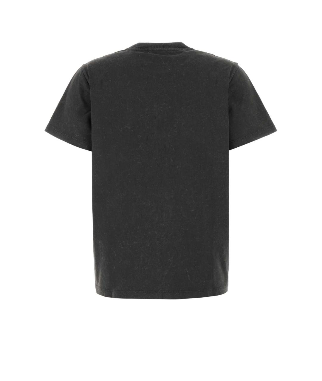 GANNI Черная хлопковая футболка, фото 2