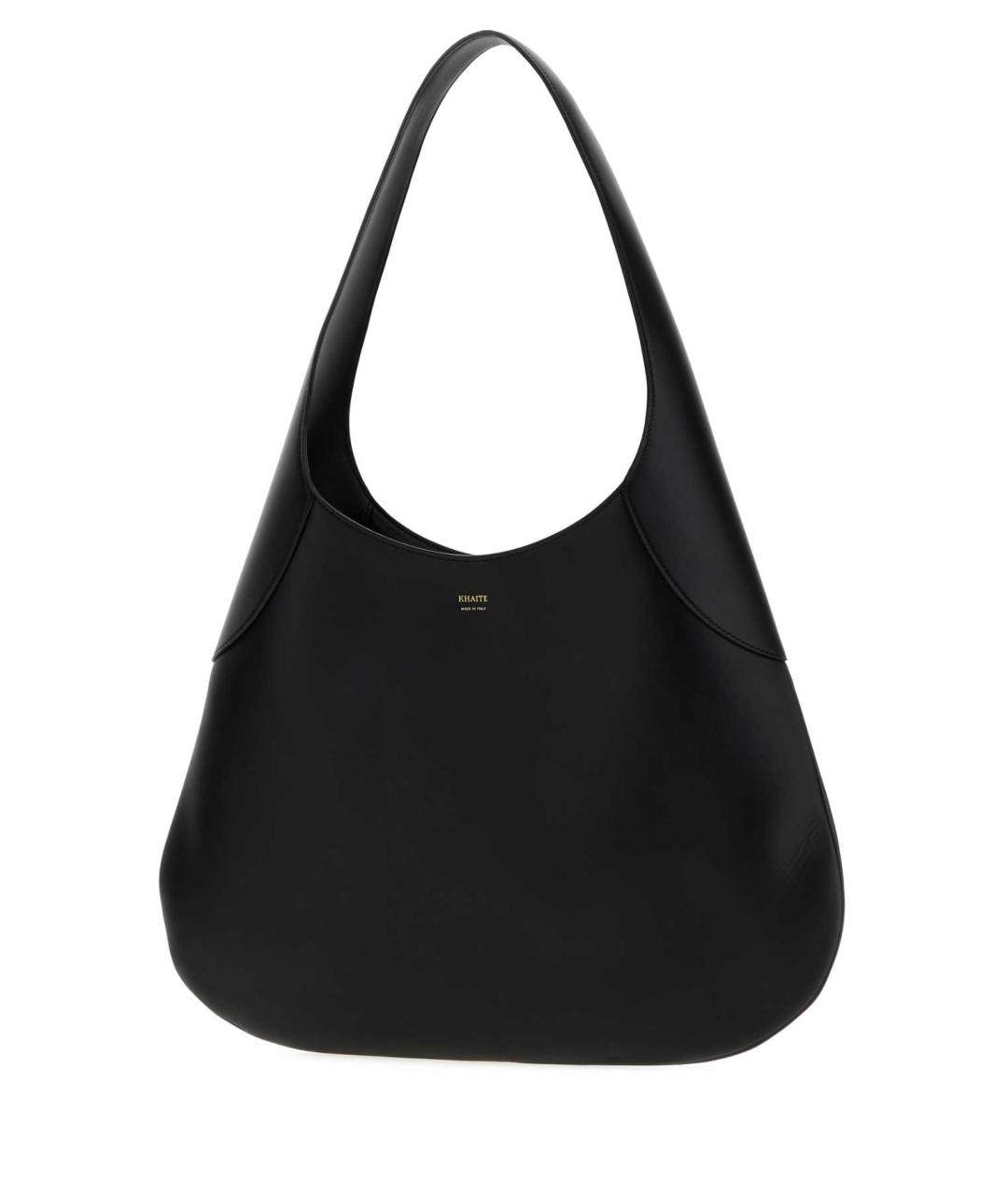 KHAITE Черная кожаная сумка с короткими ручками, фото 2