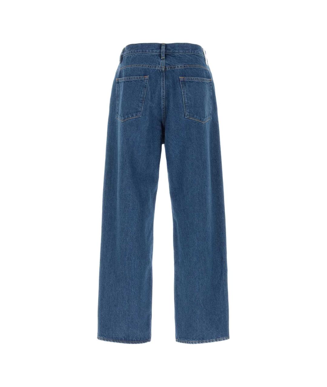 JIL SANDER Голубые хлопковые прямые джинсы, фото 2