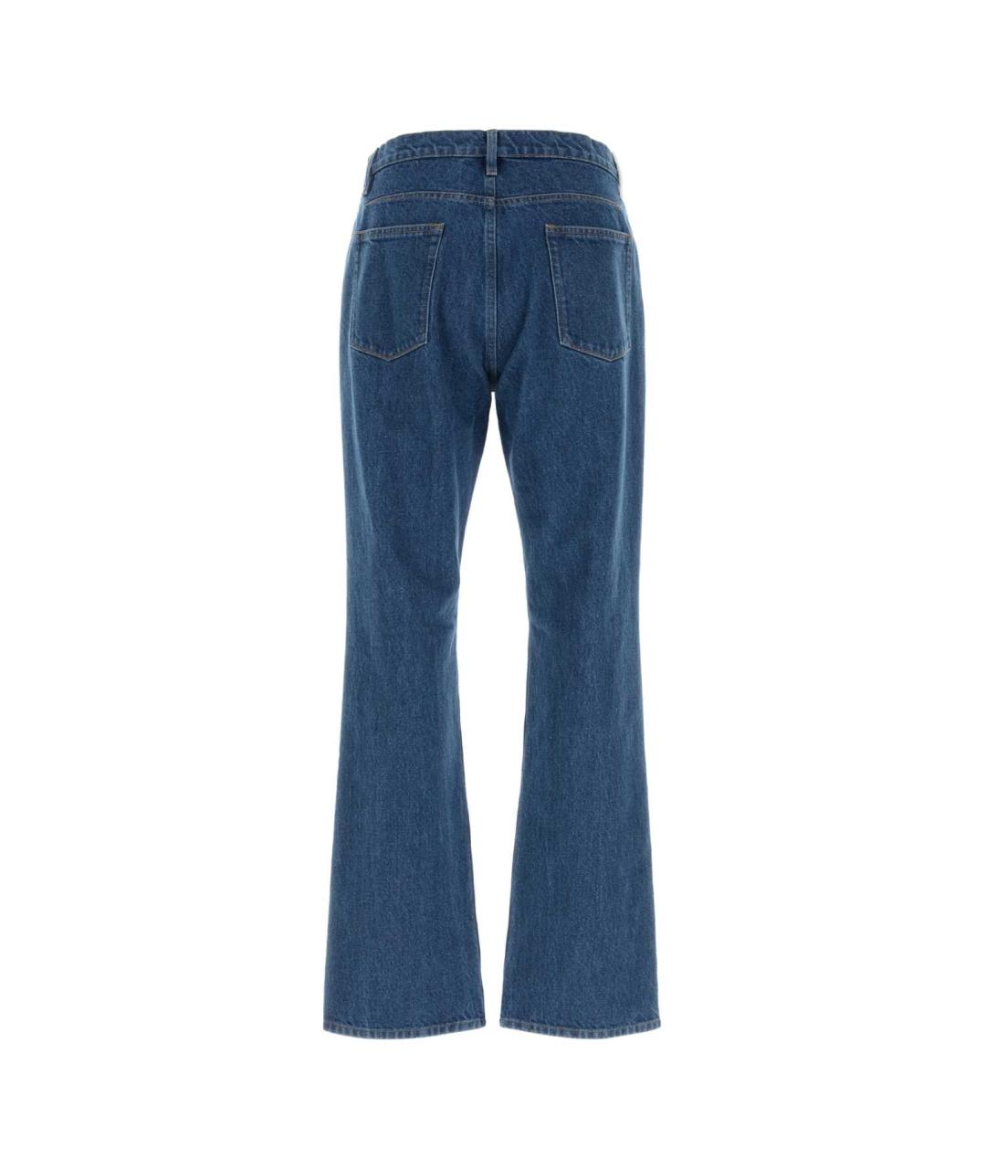 JIL SANDER Синие хлопковые повседневные брюки, фото 2