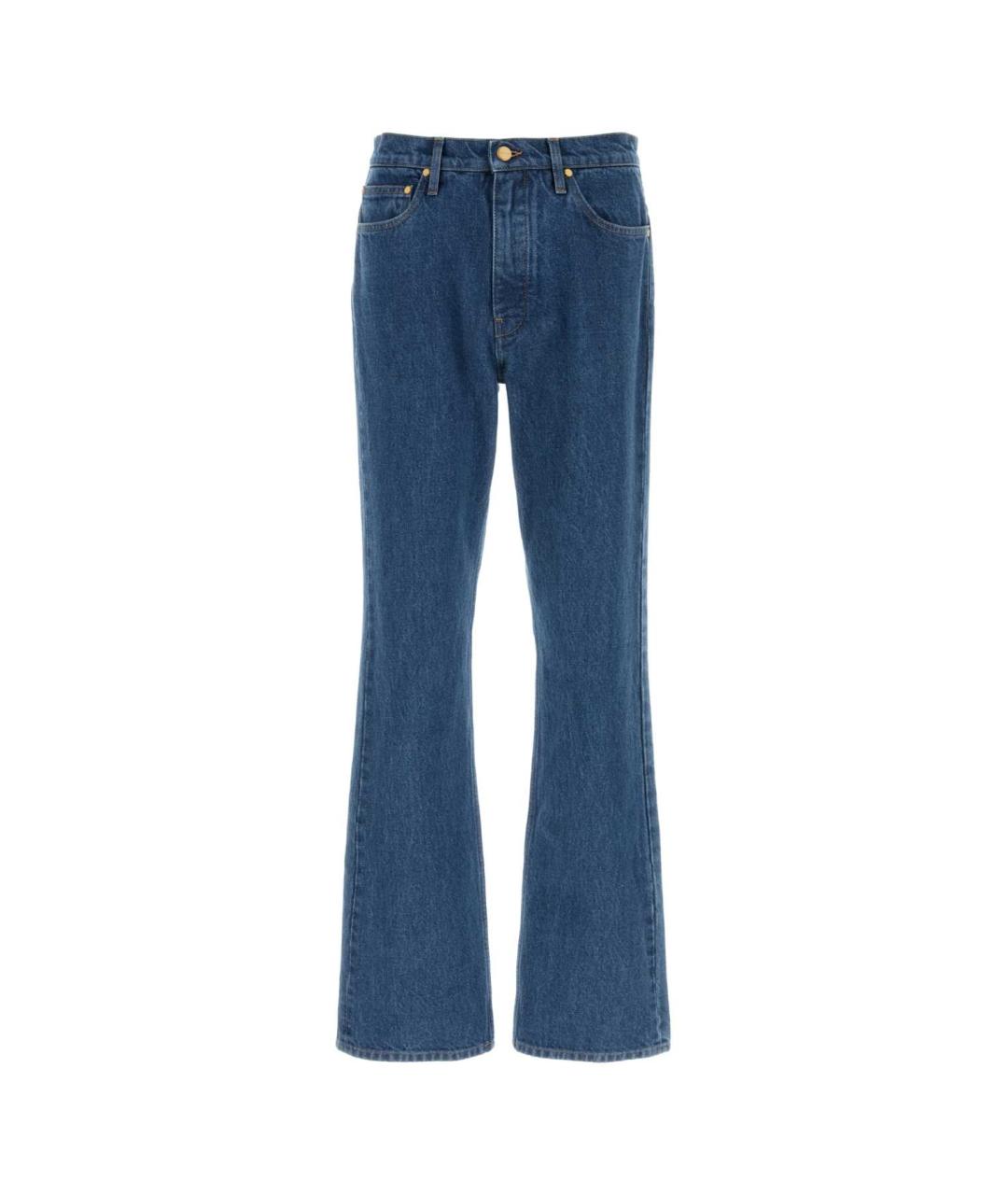 JIL SANDER Синие хлопковые повседневные брюки, фото 1