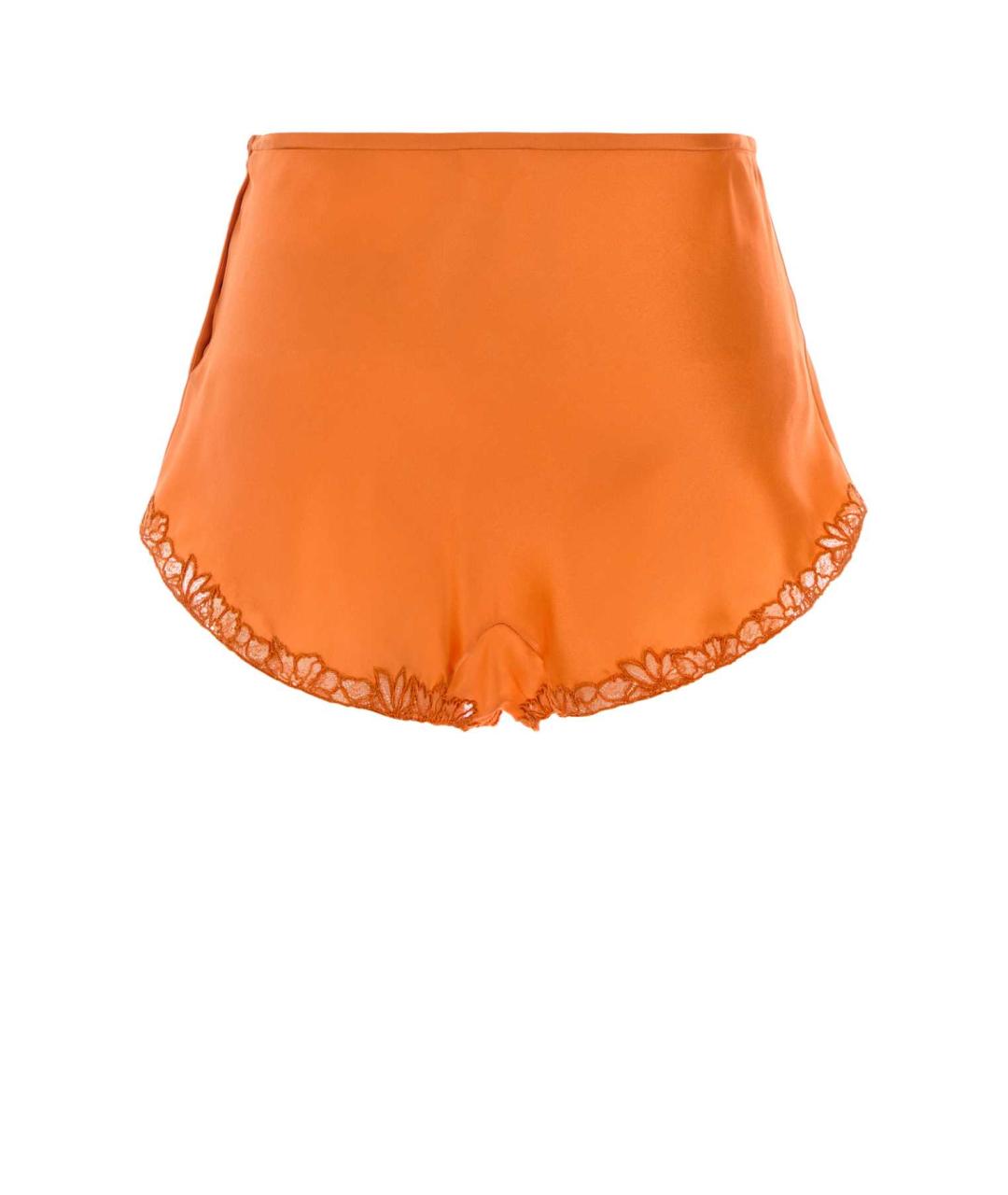 SAINT LAURENT Оранжевое шелковые шорты, фото 2