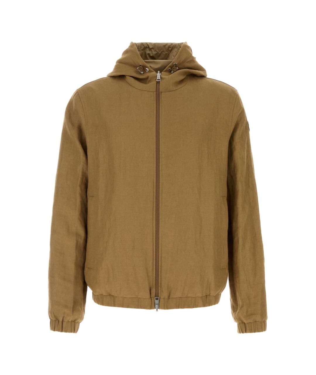 MONCLER Бежевая полиэстеровая куртка, фото 1