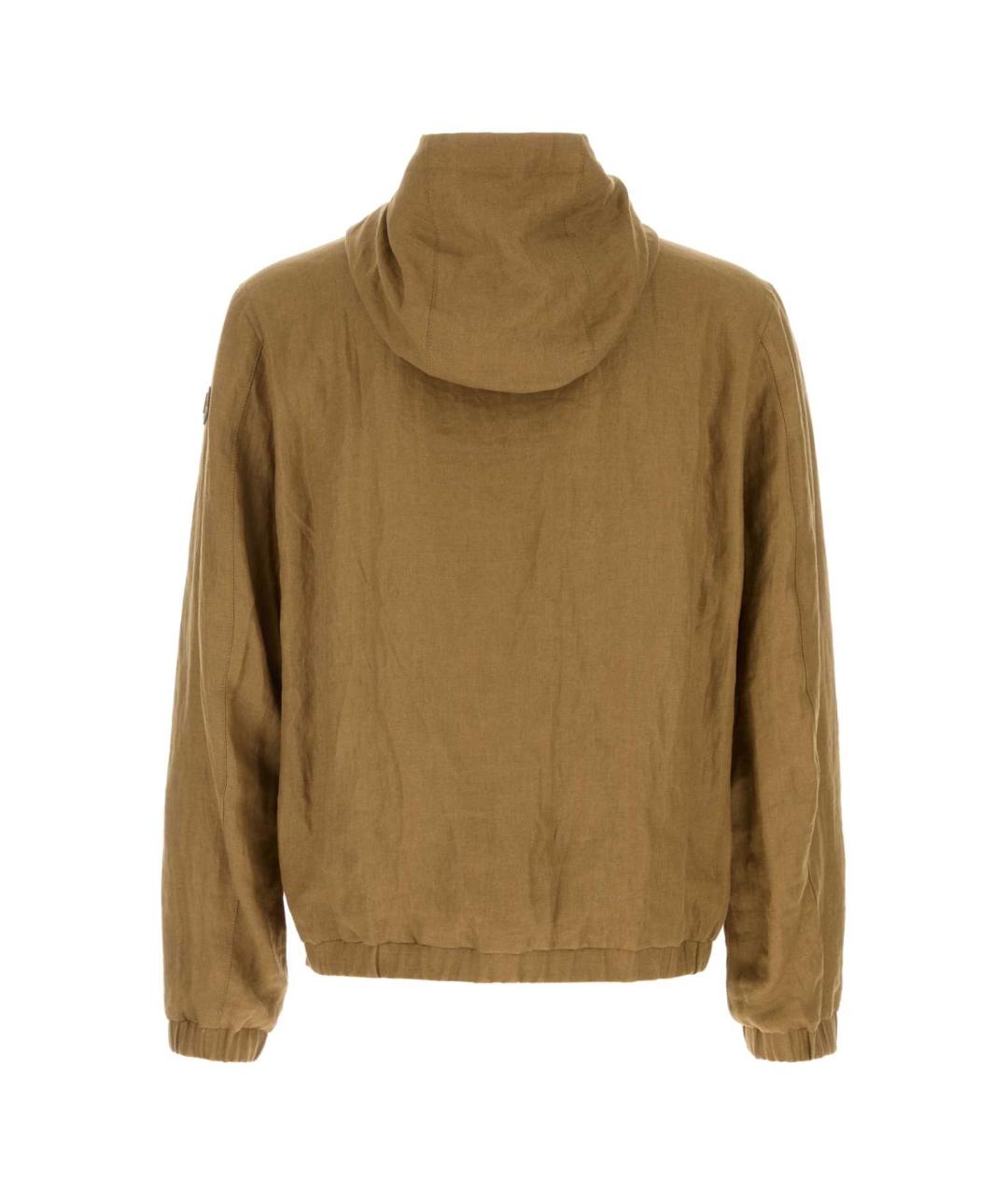 MONCLER Бежевая полиэстеровая куртка, фото 2