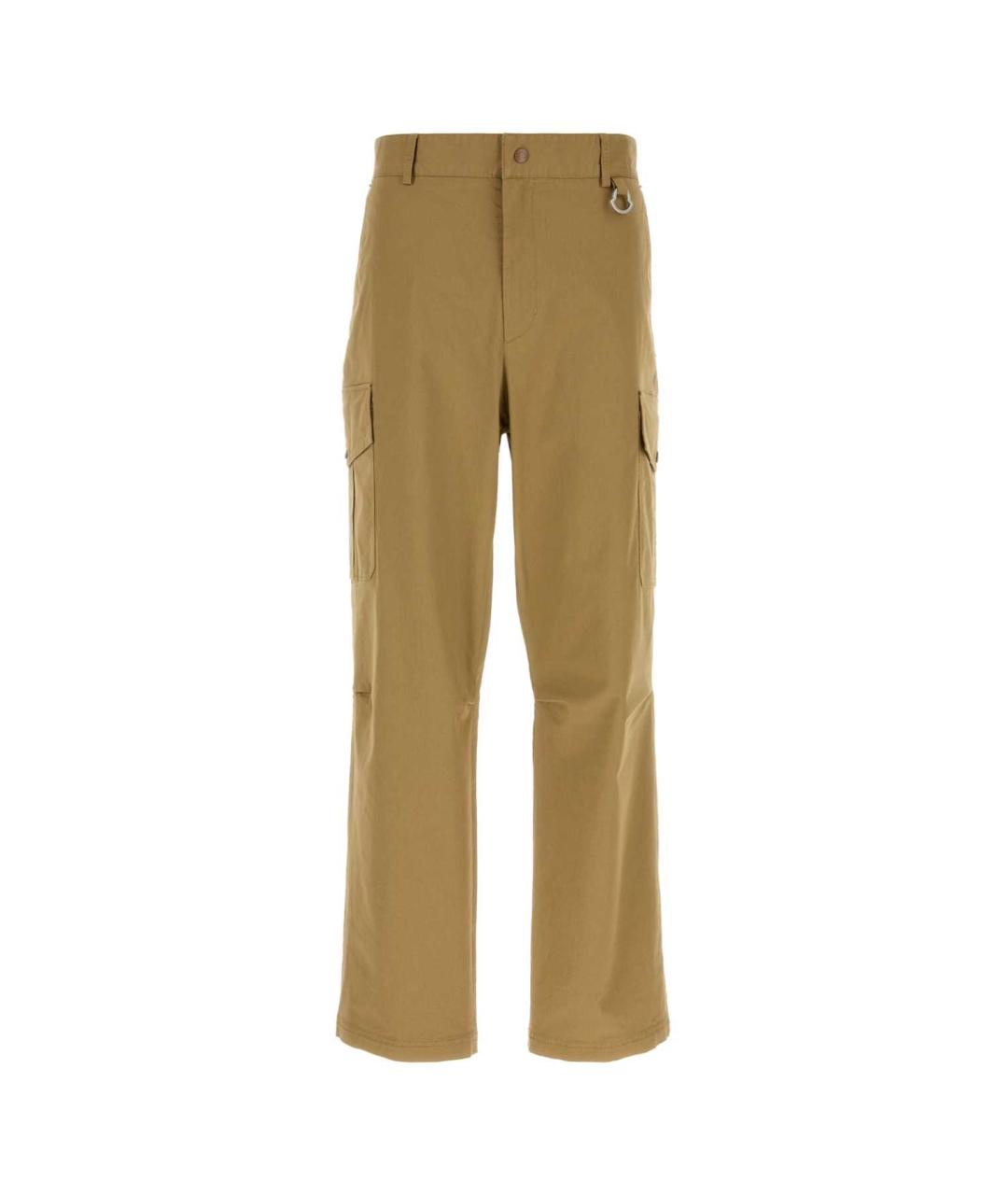 MONCLER Бежевые хлопковые повседневные брюки, фото 1