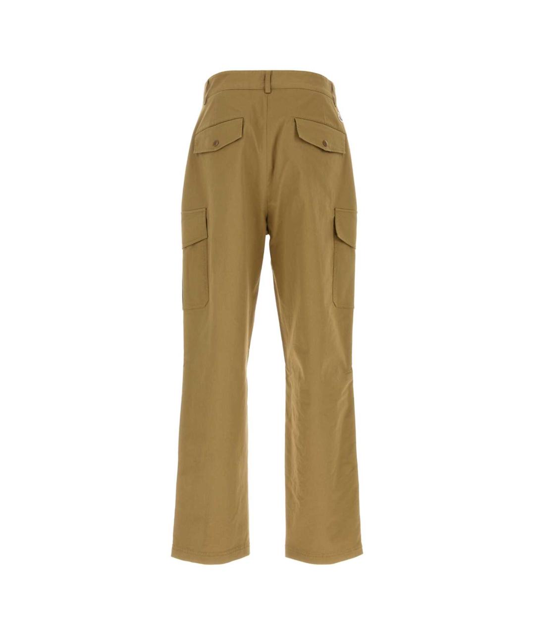 MONCLER Бежевые хлопковые повседневные брюки, фото 2