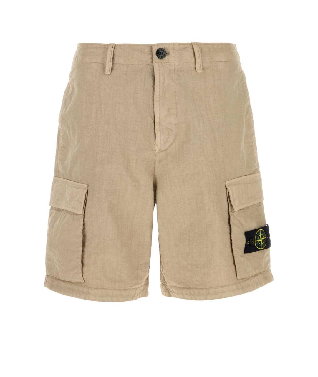 STONE ISLAND Бежевые шорты, фото 1