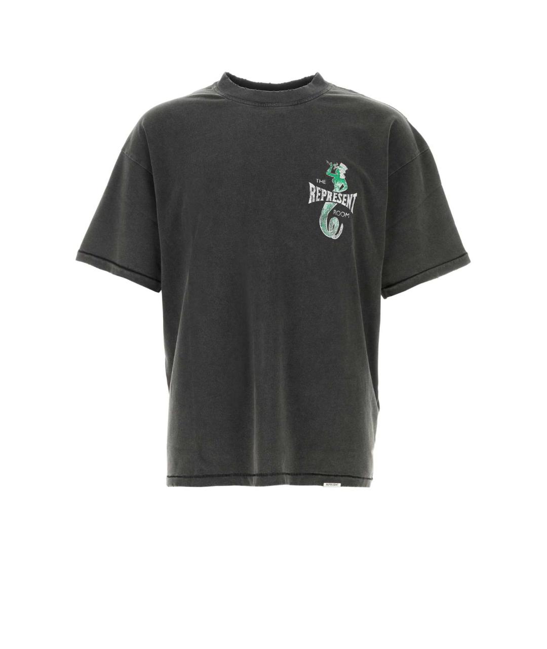 REPRESENT Серая хлопковая футболка, фото 1