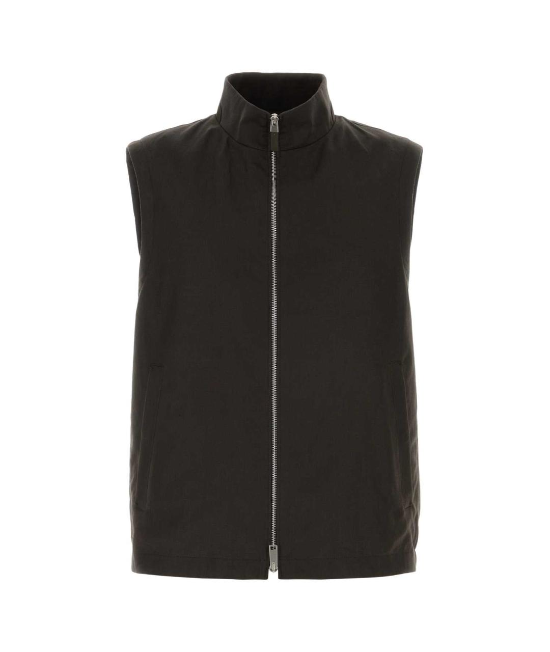 ZEGNA Коричневый полиэстеровый жилет, фото 1