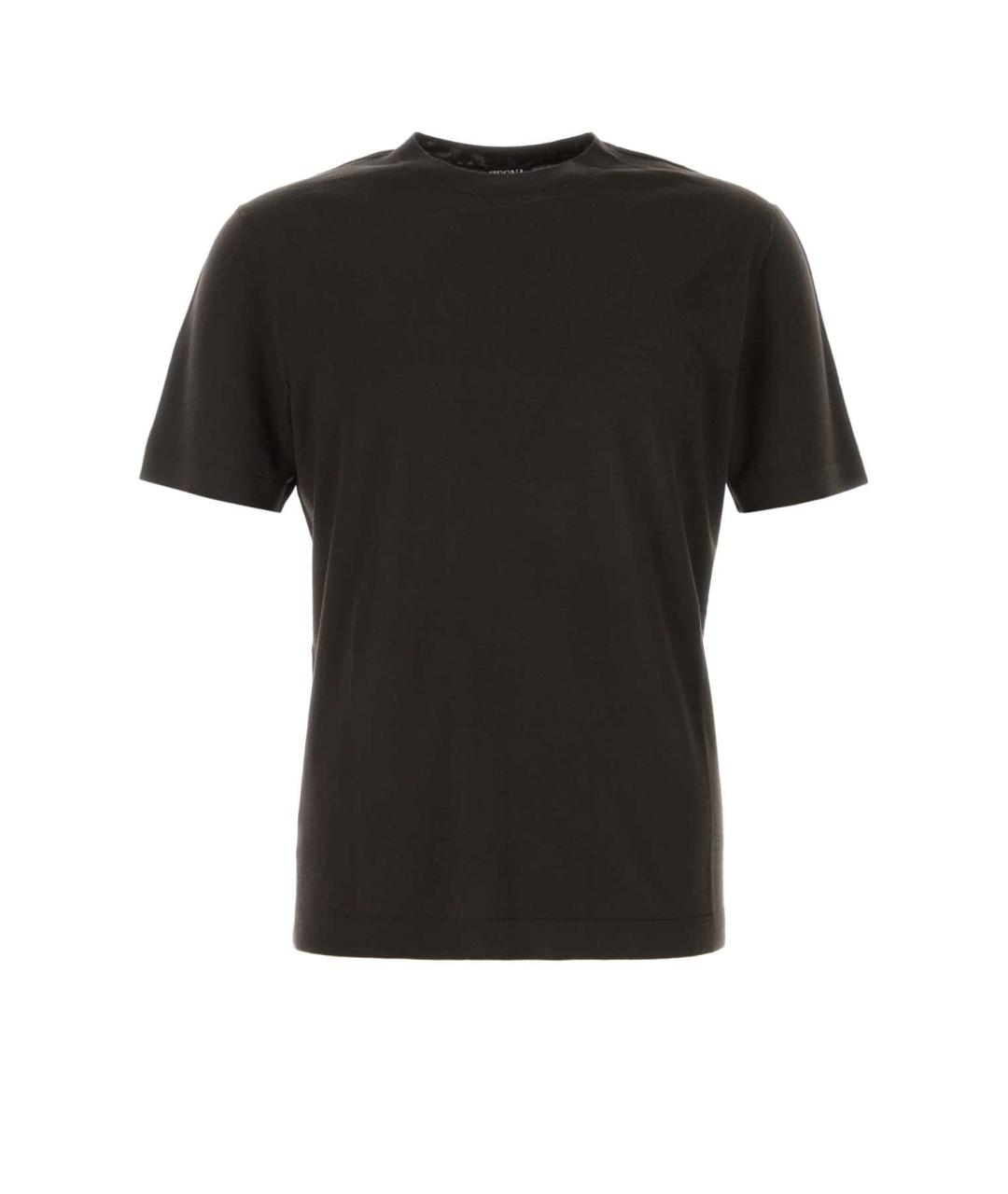 ZEGNA Коричневая футболка, фото 1