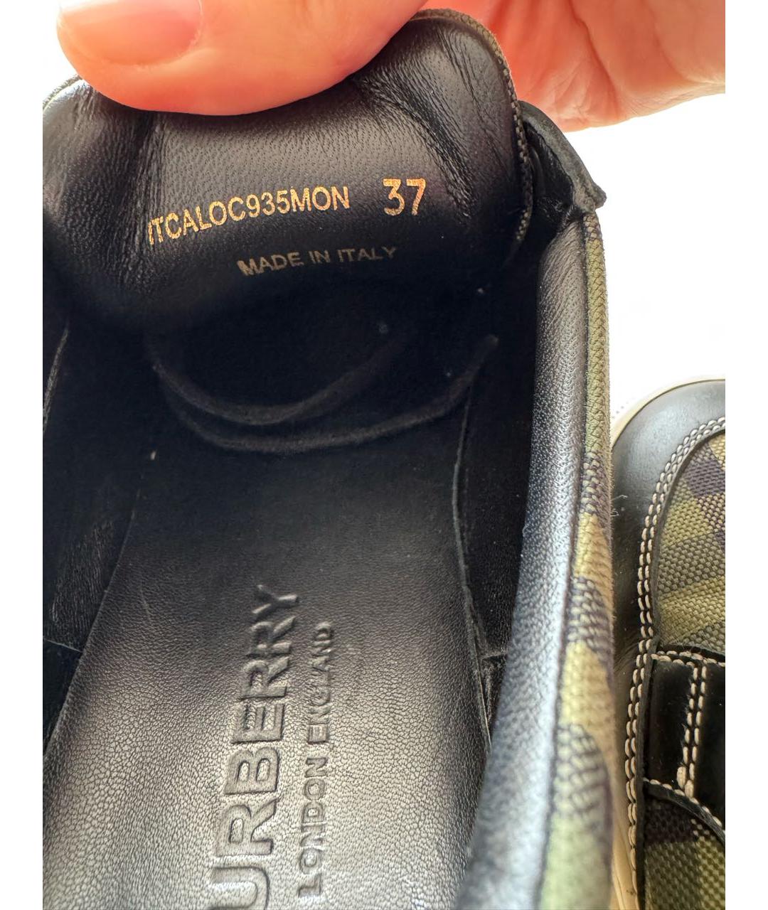 BURBERRY Текстильные кеды, фото 7