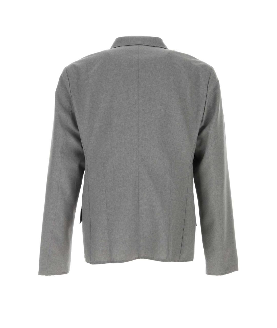 JIL SANDER Серый шерстяной пиджак, фото 2