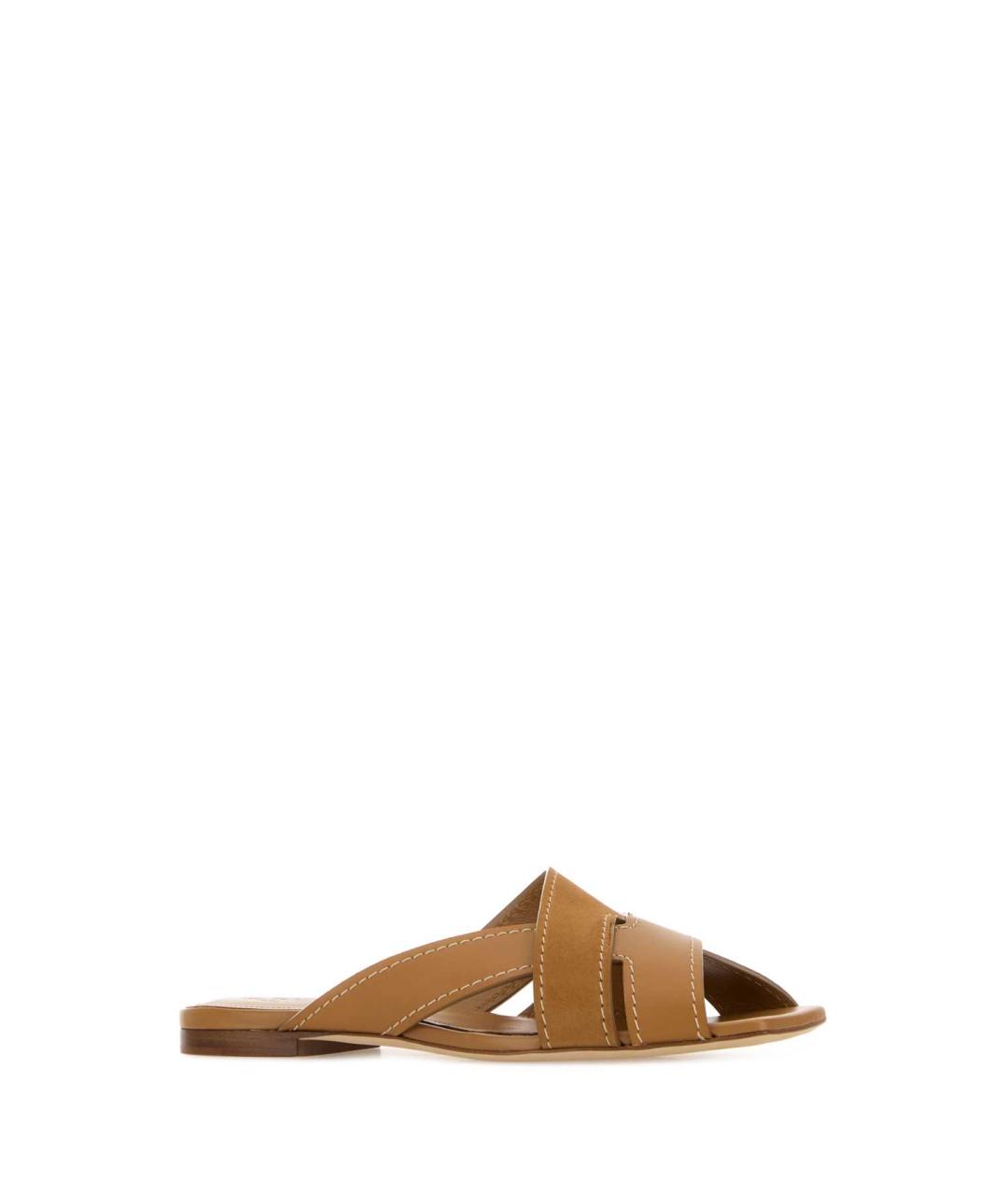 TOD'S Бежевые кожаные сандалии, фото 2