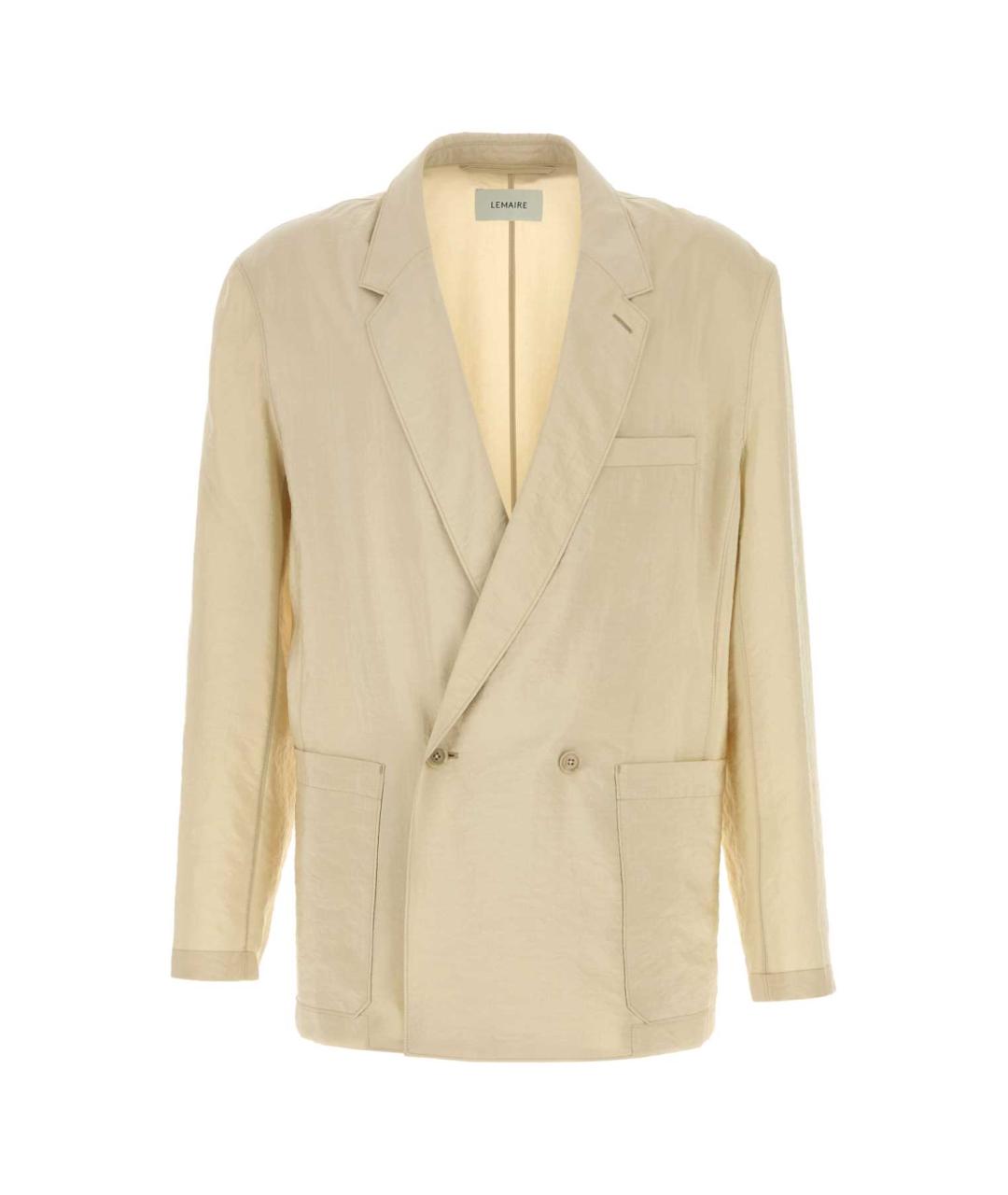 LEMAIRE Бежевый шелковый пиджак, фото 1