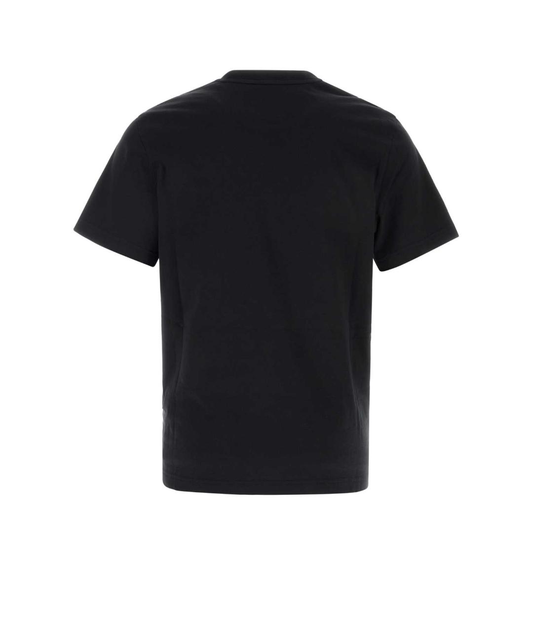 MONCLER Черная хлопковая футболка, фото 2