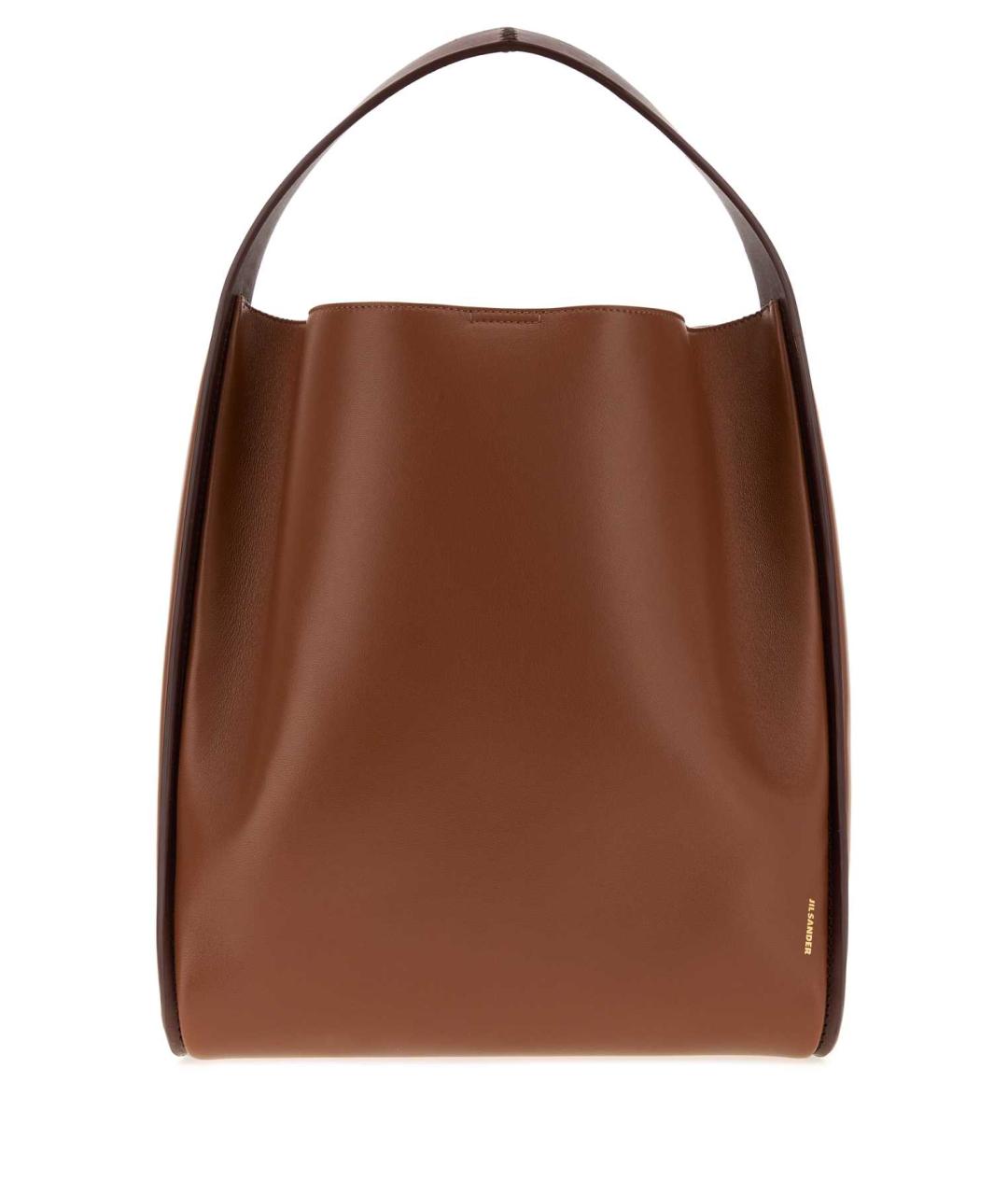 JIL SANDER Бежевая кожаная сумка тоут, фото 1