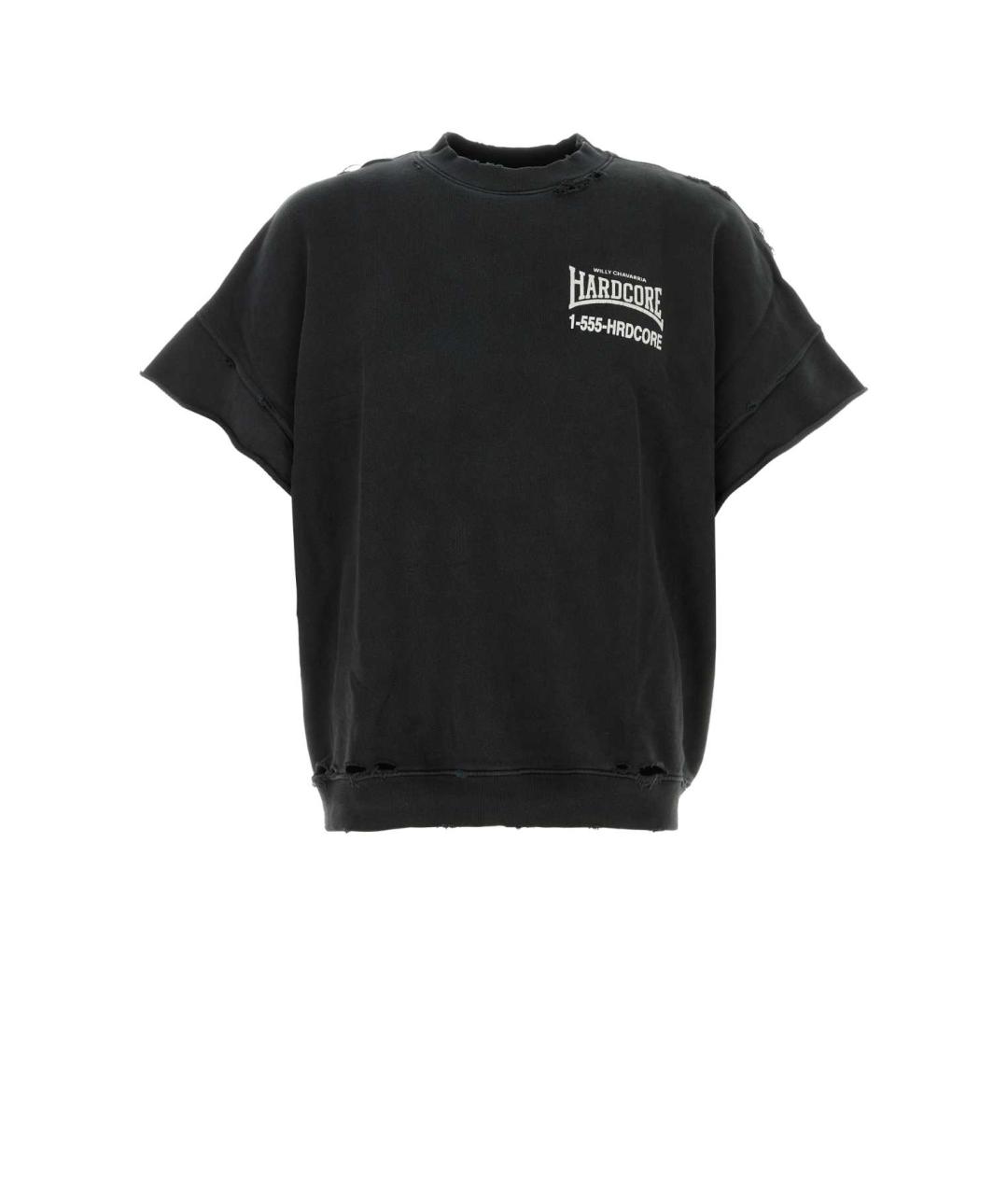 WILLY CHAVARRIA Черная хлопковая футболка, фото 1