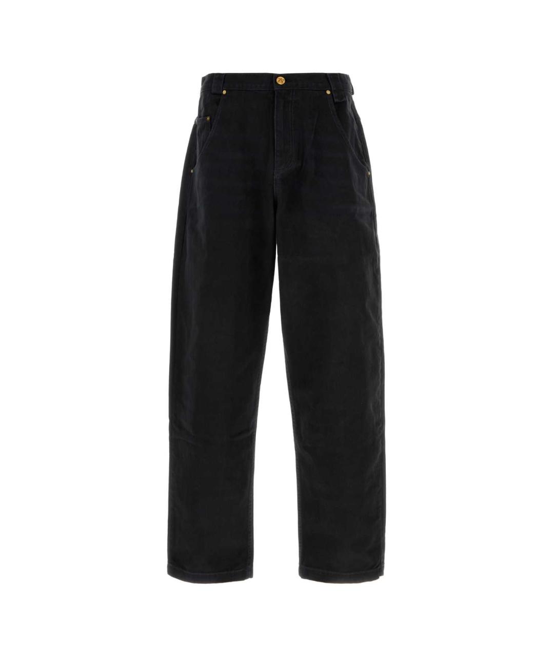 WILLY CHAVARRIA Черные хлопковые прямые джинсы, фото 1