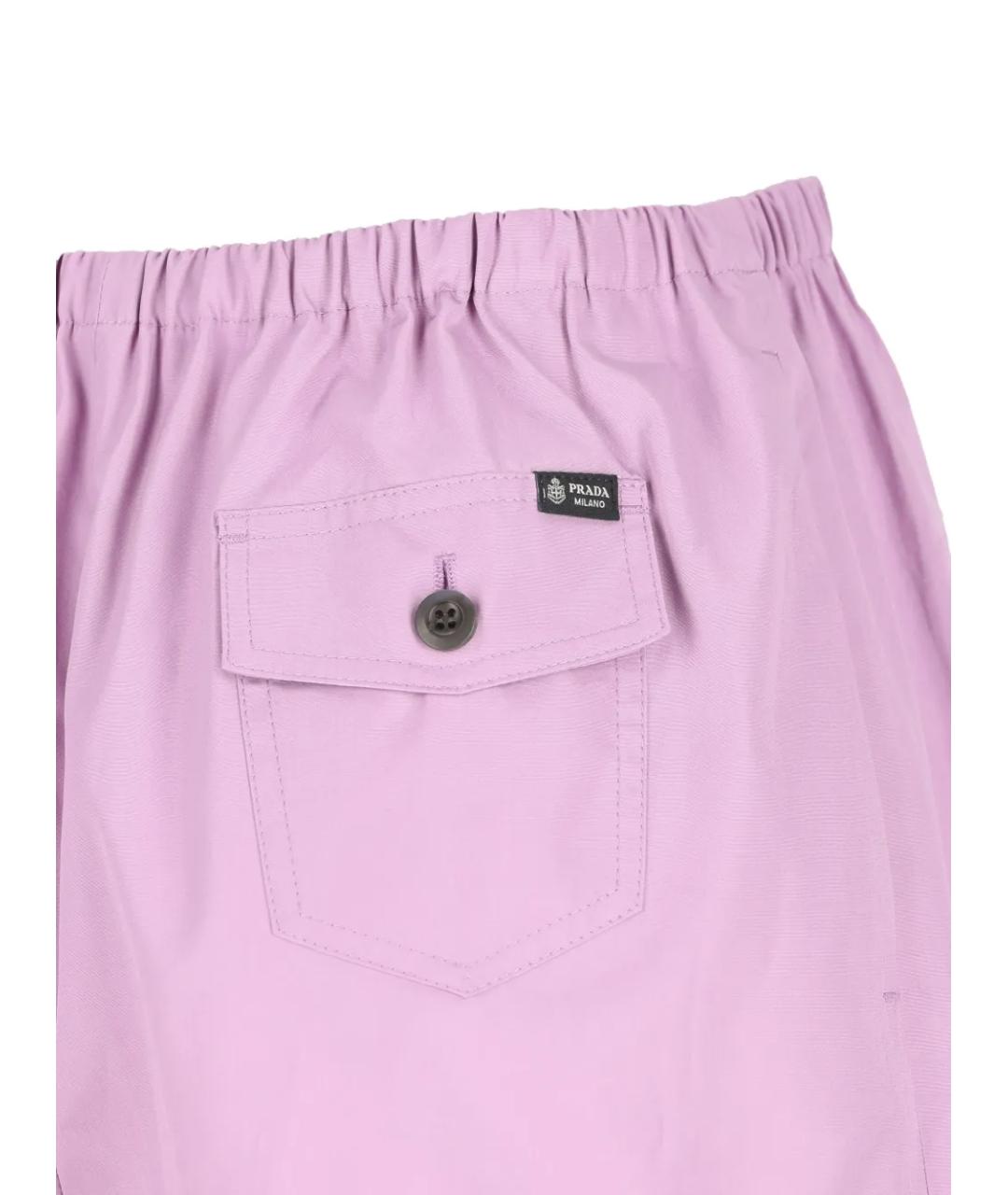 PRADA Фиолетовые хлопковые шорты, фото 4