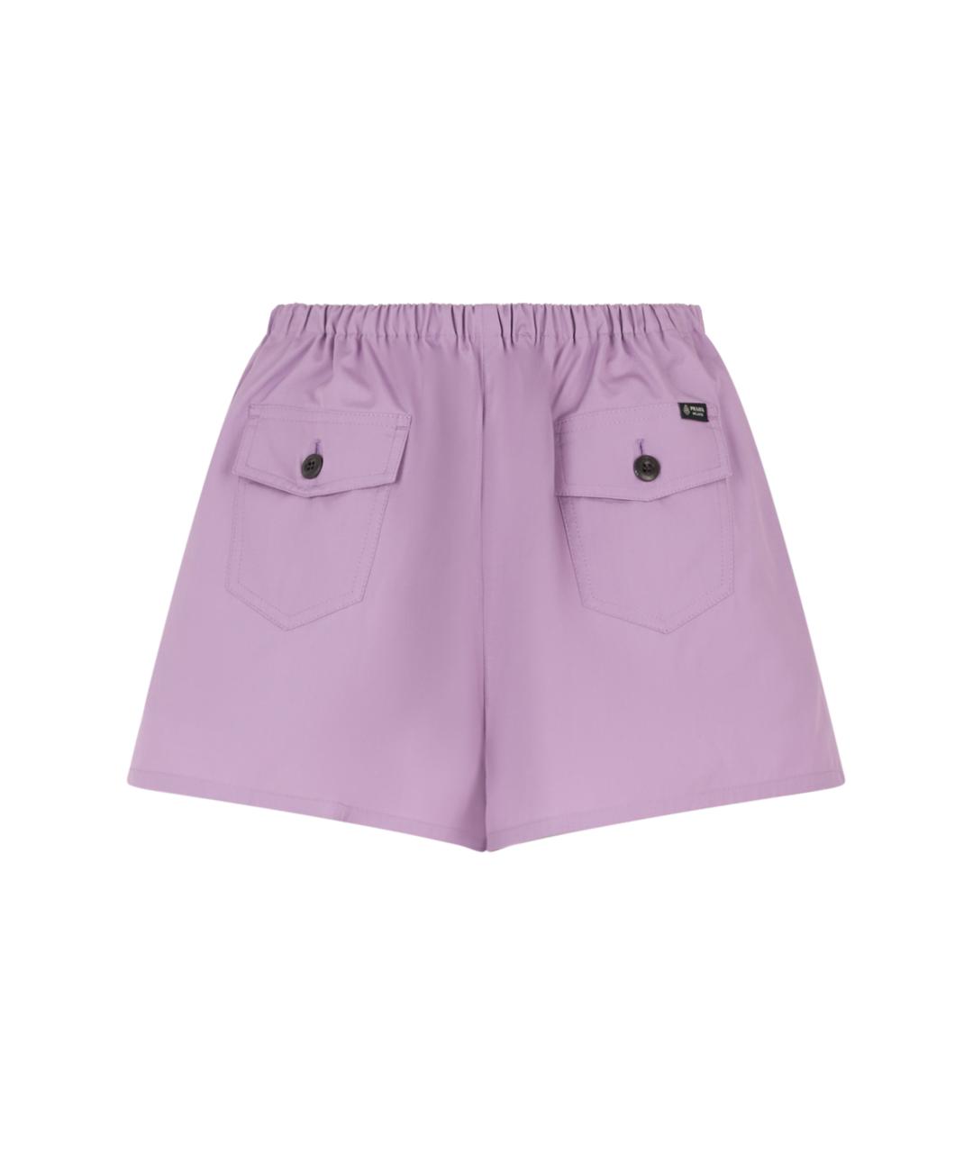 PRADA Фиолетовые хлопковые шорты, фото 1