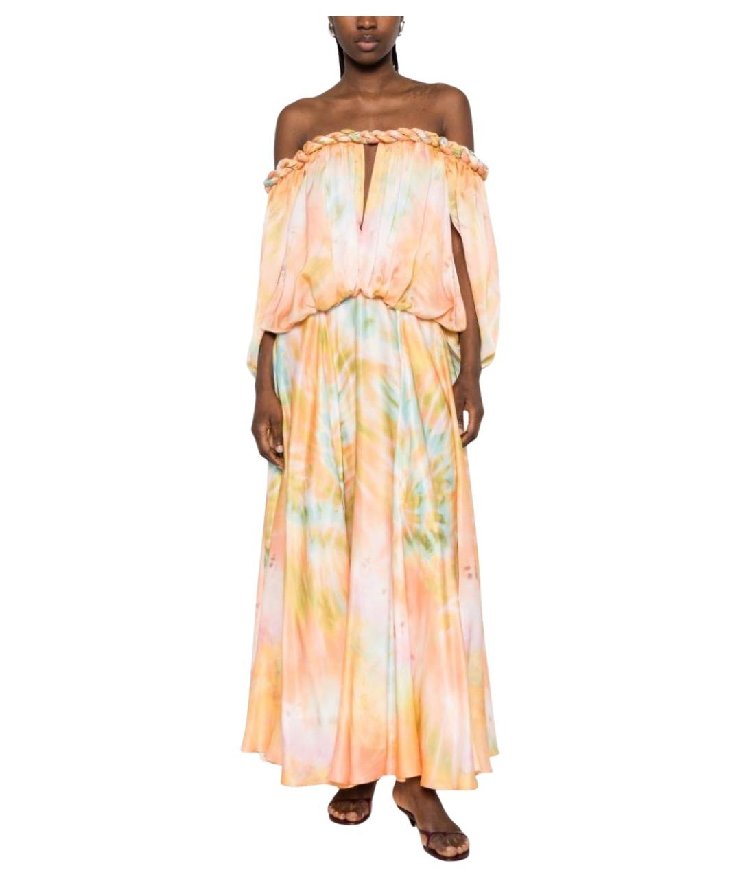 ZIMMERMANN Оранжевое шелковое повседневное платье, фото 1