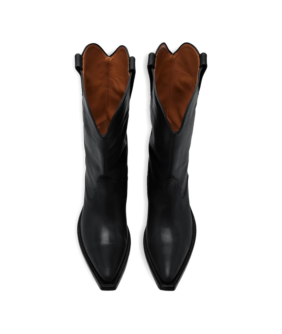 MAISON MARGIELA Черные кожаные сапоги, фото 4