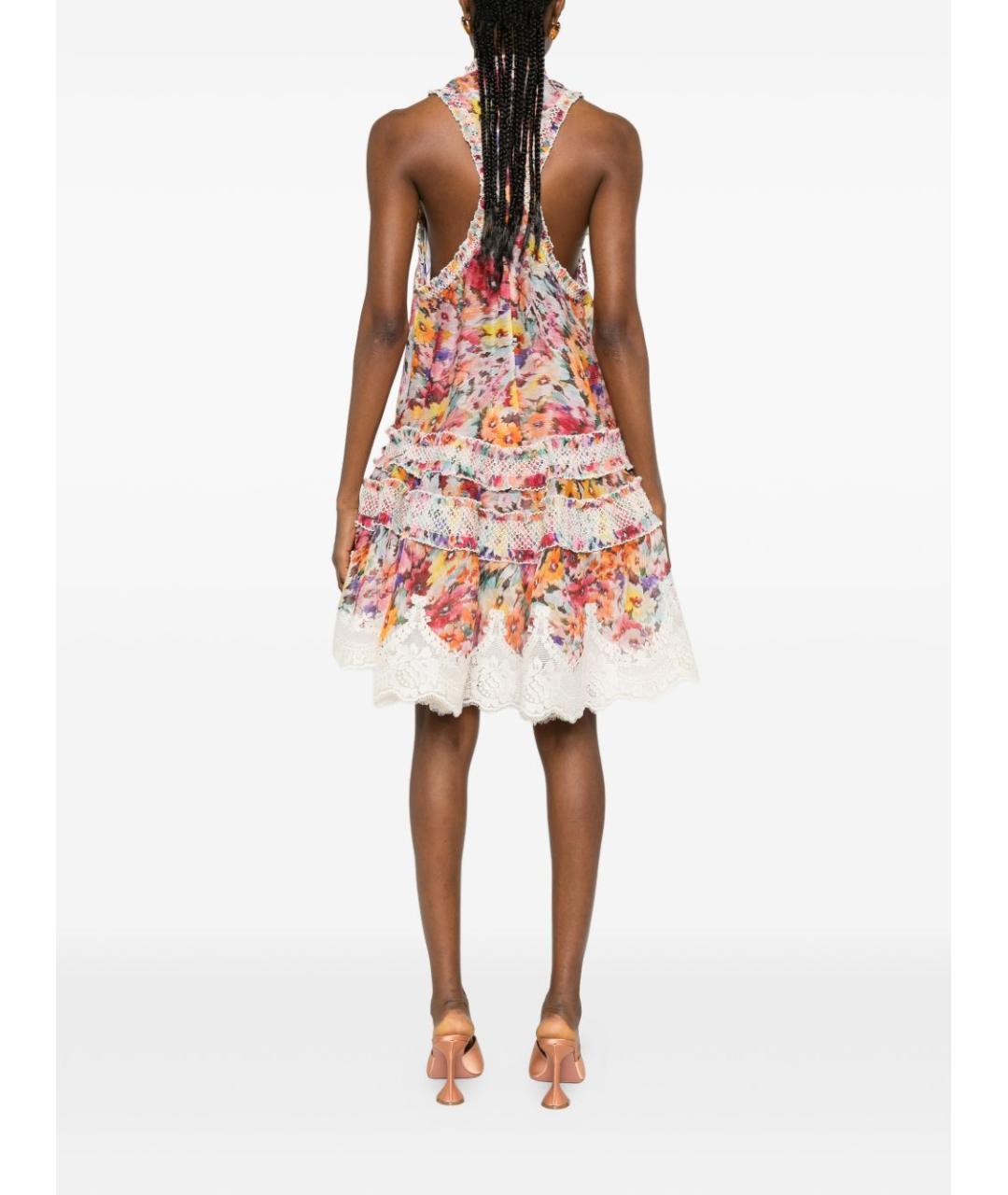 ZIMMERMANN Мульти льняное повседневное платье, фото 2