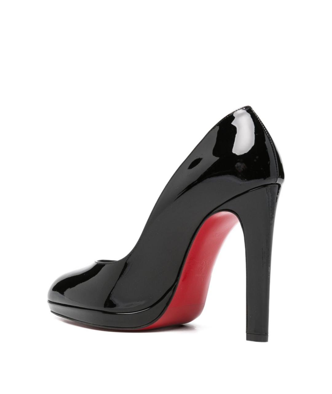 CHRISTIAN LOUBOUTIN Черные кожаные туфли, фото 3